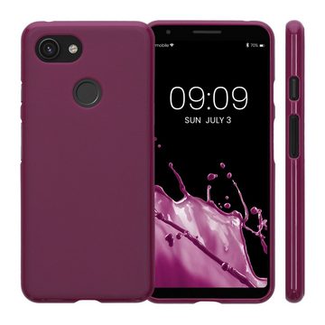 kwmobile Handyhülle Hülle für Google Pixel 3, Hülle Silikon - Soft Handyhülle - Handy Case Cover - Bordeaux Violett