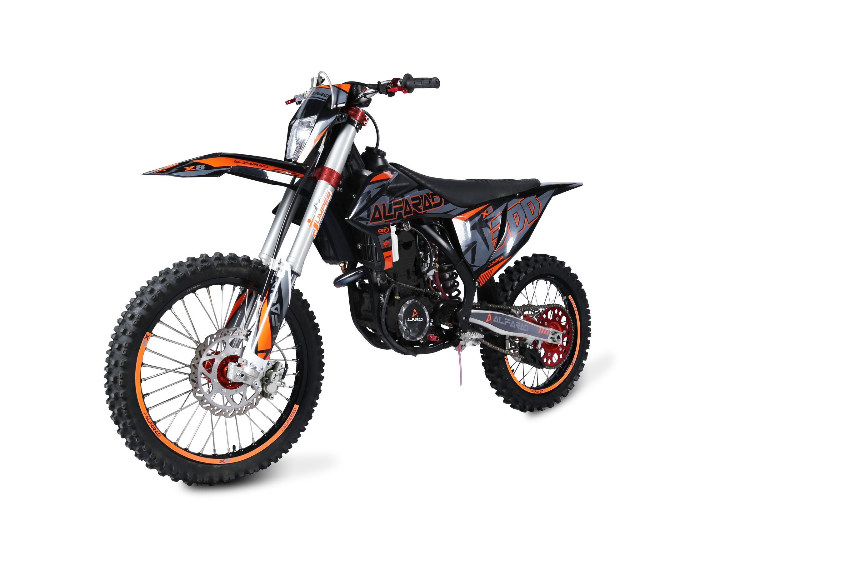 KXD Dirt Bike 300ccm Alfarad X8 Dirtbike Vollsross Enduro Crossbike 21/19 Black