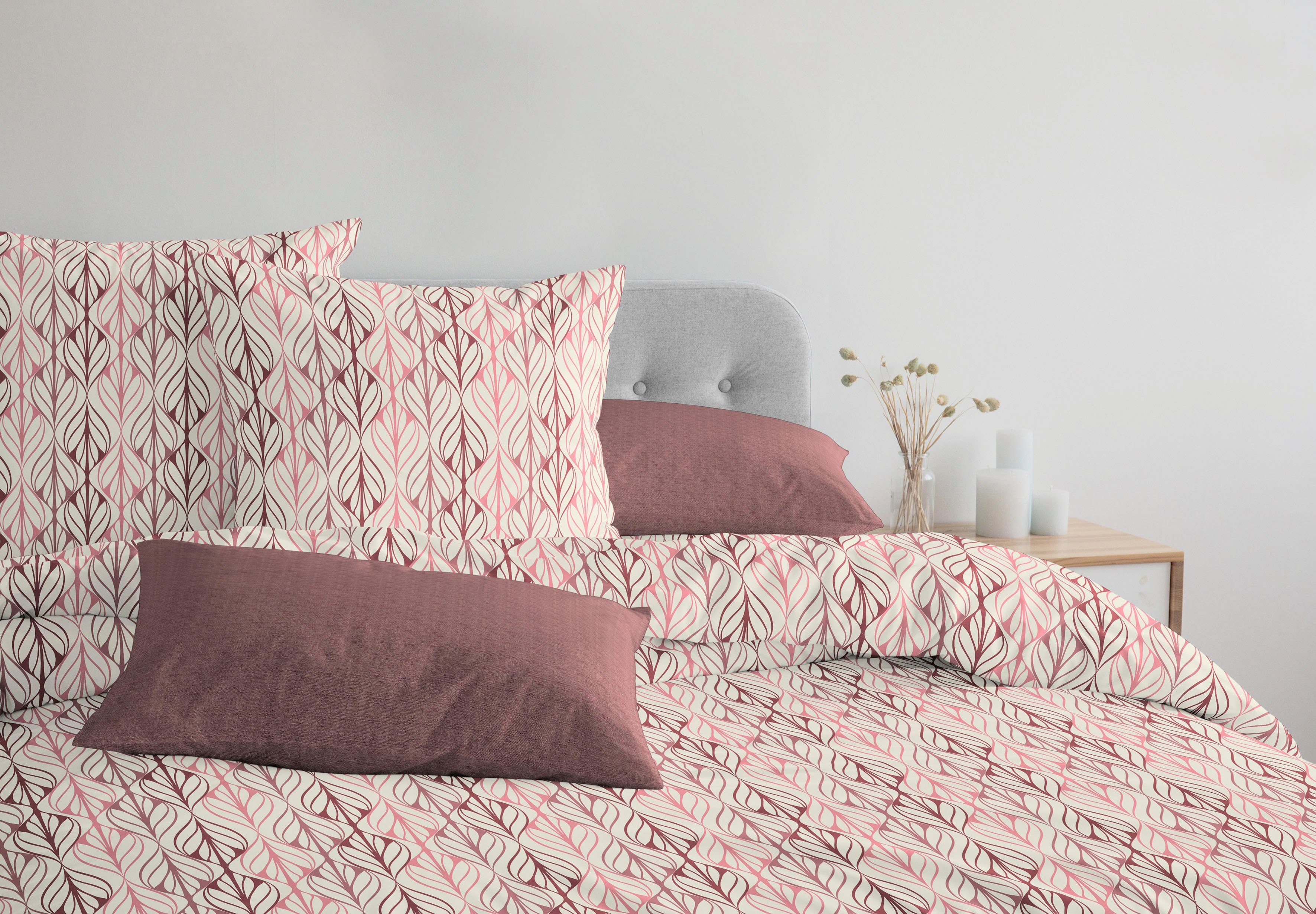 Adam Bettwäsche Leinenbettwäsche Wave, Jacquard, 2 teilig, aus 73% Leinen & 27% Bio-Baumwolle, 2 teilig - Leinenbettwäsche