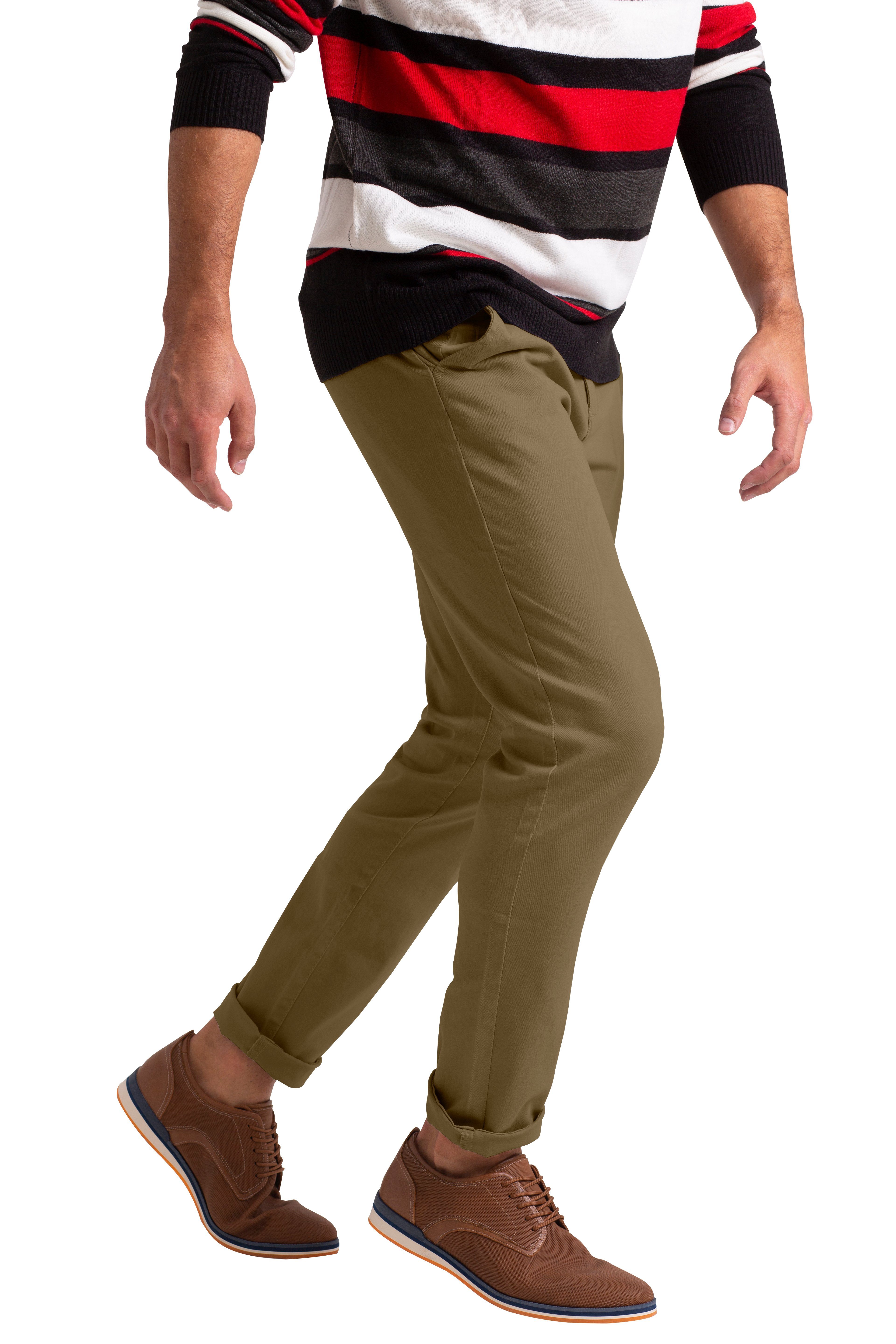 BlauerHafen Chinohose Slim-Fit-Chinos für Herren klassischer Stretch-Chinoh günstig online kaufen