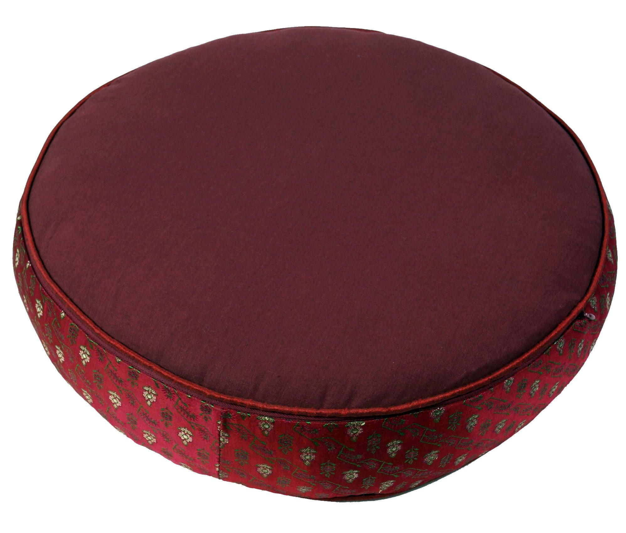 rundes Sitzkissen Patchwork Guru-Shop Orientalisches rot/patchwork 40 cm,.. Kissen