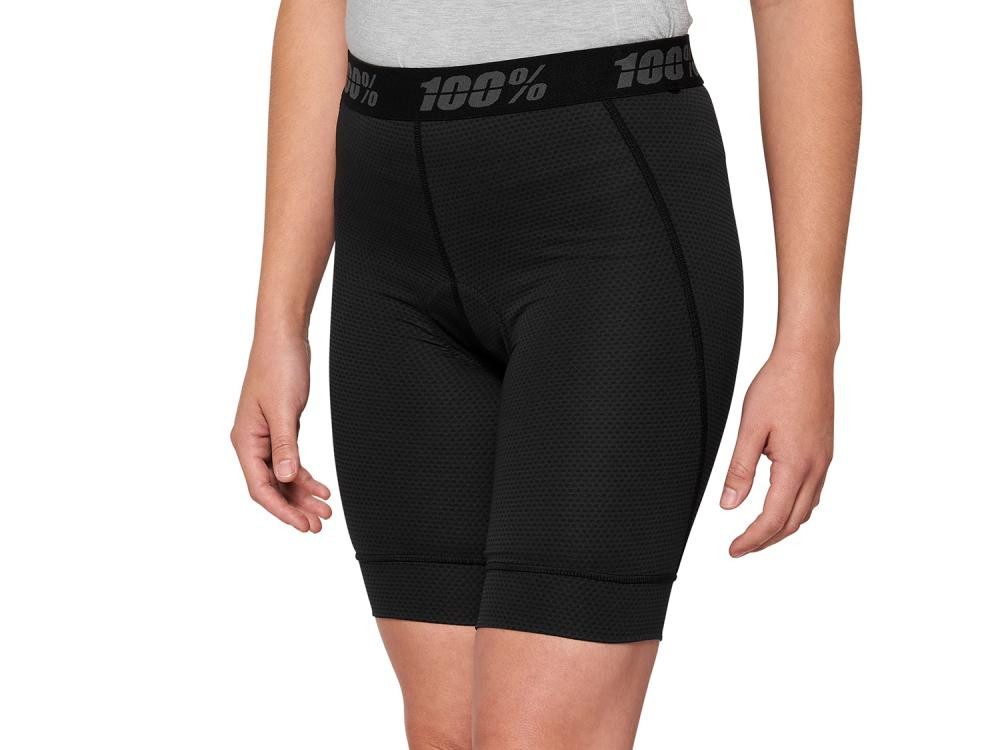 Fahrradhose 100% Ridecamp Women Short w/ Liner M black - komfortable MTB-Shorts fü
