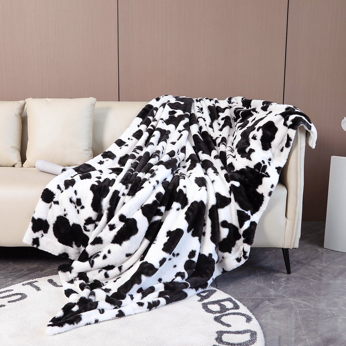Fleece-Decke Mit Sternennacht & Tiger-Muster – Weich, 127 X 203 Cm, Für Couch & Bett