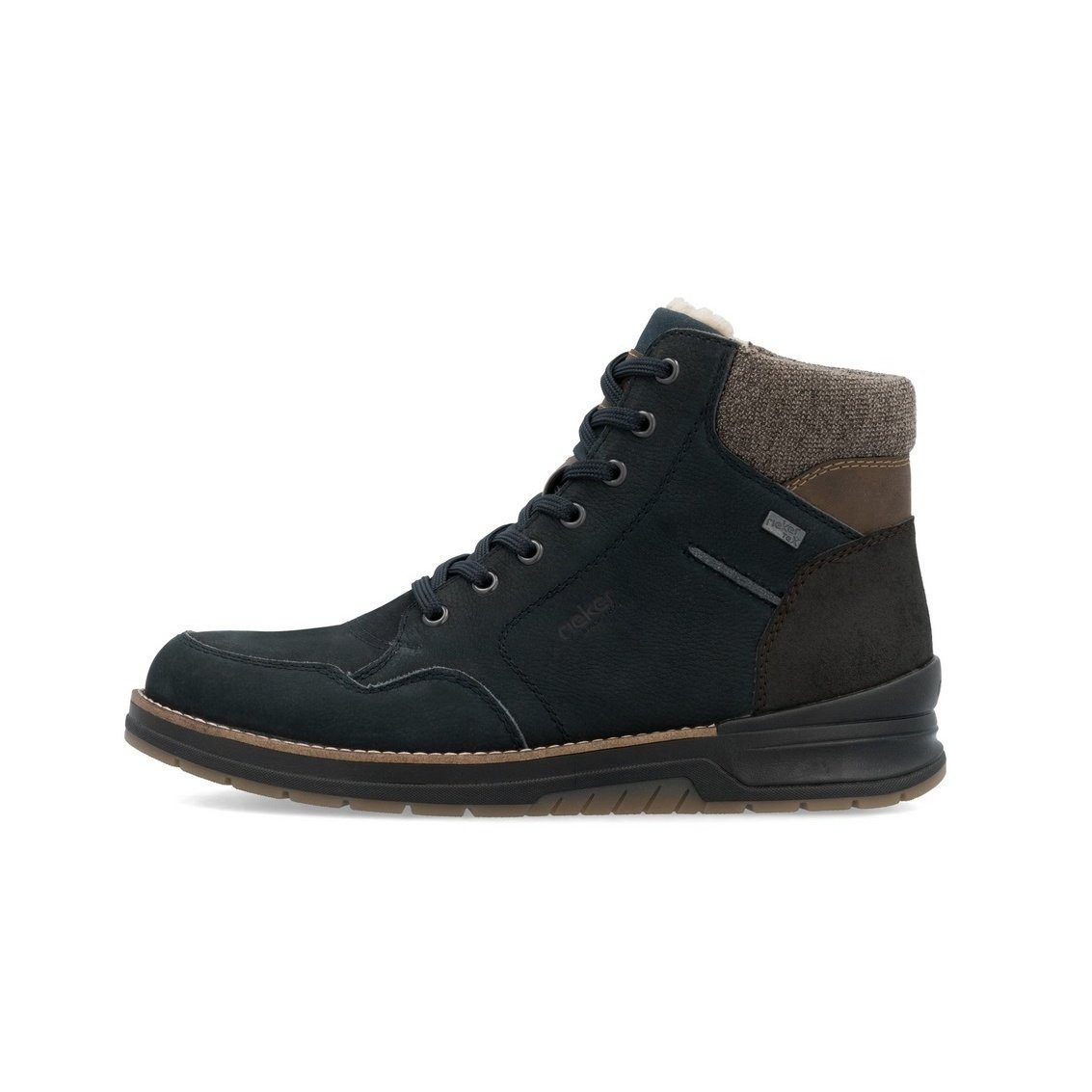 Rieker 32344-14 (Schnürstiefel mit Innenfutter, Glattleder) navyblau Herren günstig online kaufen