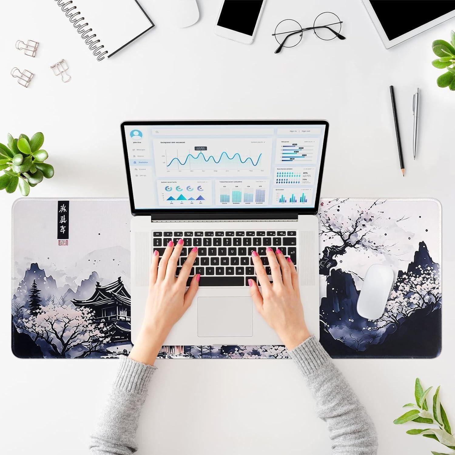 LuxusKollektion Gaming Mauspad Japanisches Mauspad Kirschblüte Anime Gaming Tastatur Matte