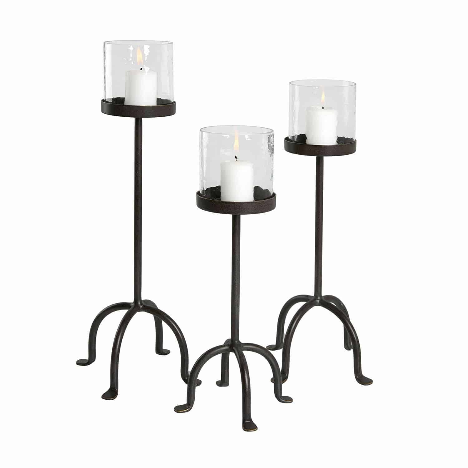 Mirabeau Kerzenständer Kerzenständer 3er Set Tanbira schwarz