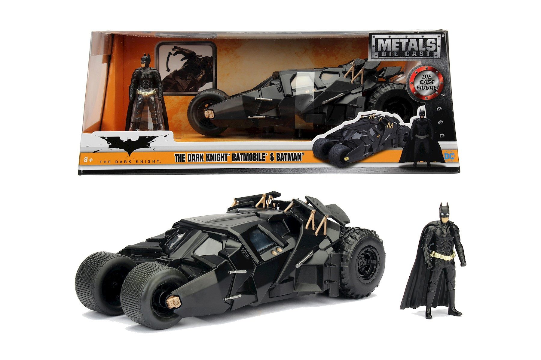 JADA Modellauto Jadatoys Modellauto Batman The Dark Knight Batmobile 1:24 Modellauto