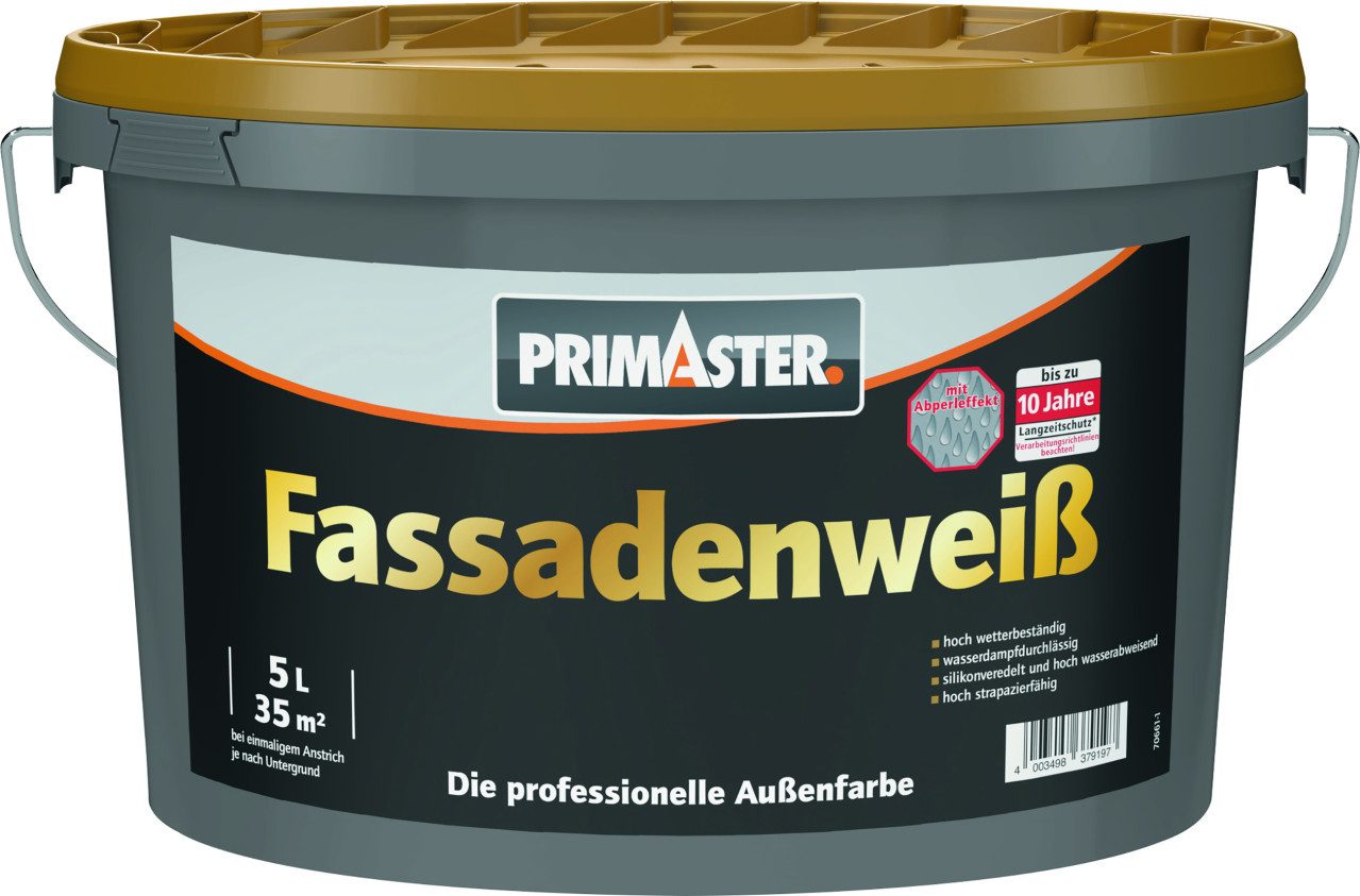 Primaster Fassadenfarbe Primaster Fassadenweiß 5 L weiß