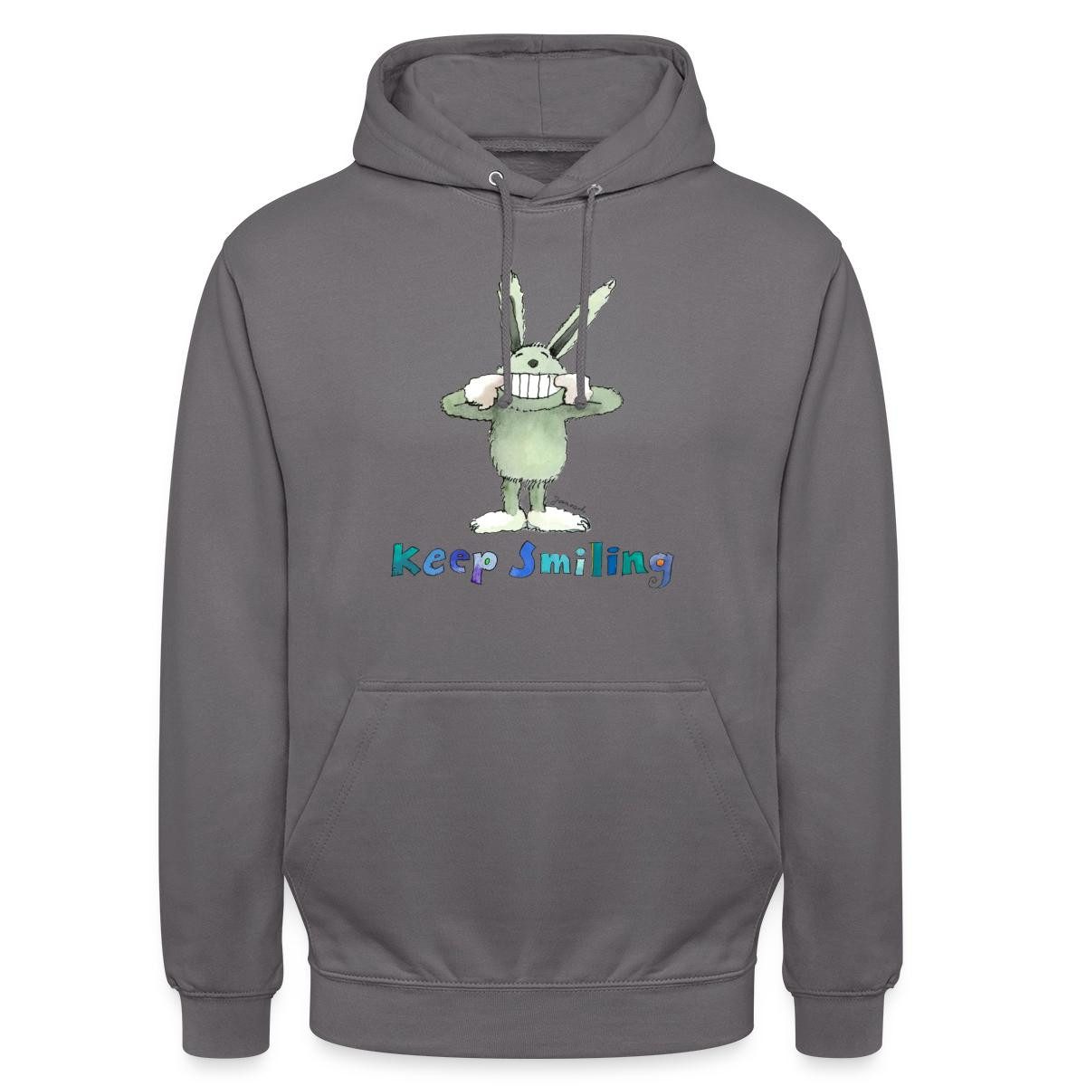 Hoodie Janosch, Keep Smiling Hase Baldrian Unisex Hoodie