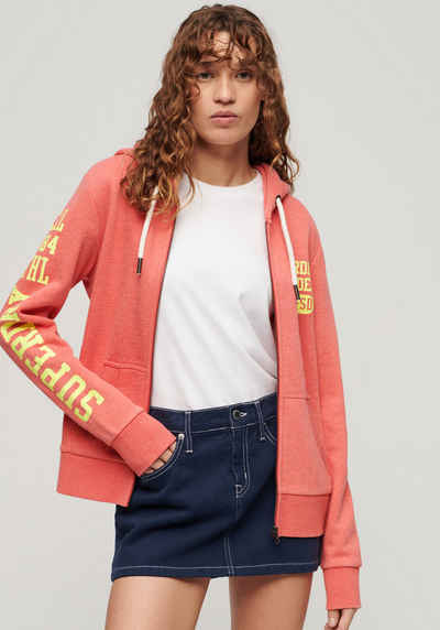 Superdry Kapuzensweatjacke SUPER ATHLETIC GRAPHIC ZIPHOOD