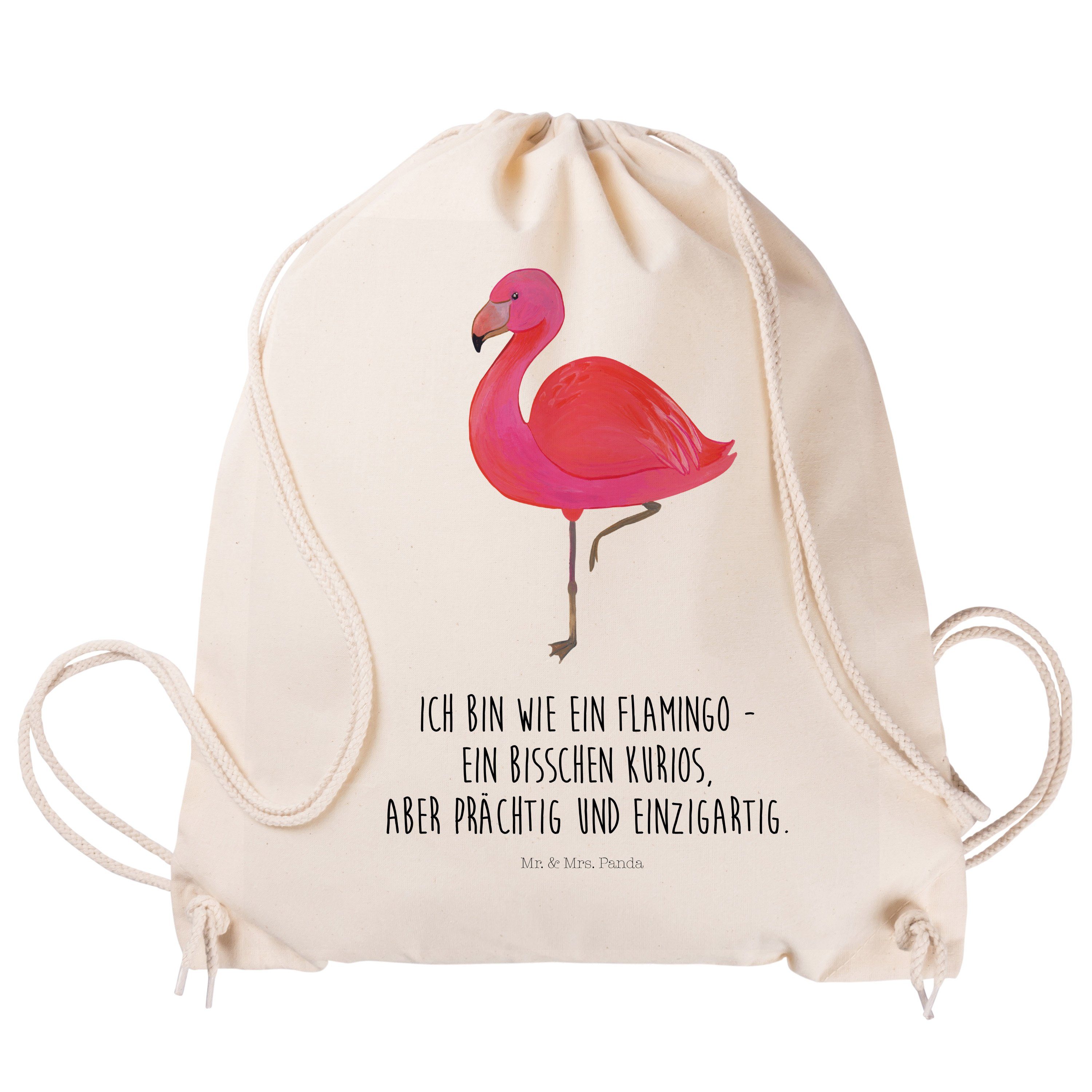 Mr. & Mrs. Panda Sporttasche einzigartig, Flamingo Transparent Geschenk, präch Spruch, - - classic (1-tlg)