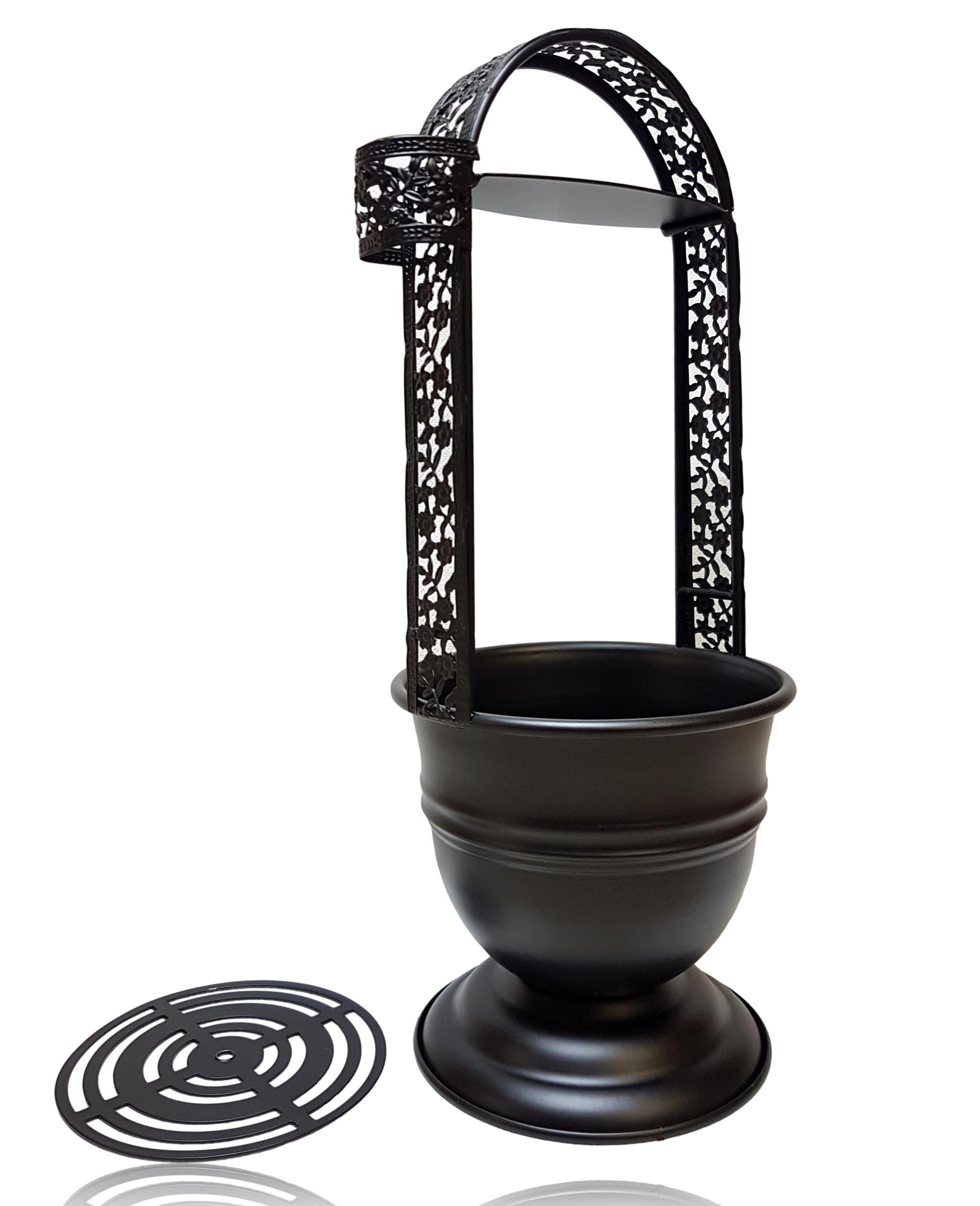 BAYLI Kohlekorb Shisha Kohlebehälter Set inkl. Kohlezange - Kohlekorb mit Kopfzange