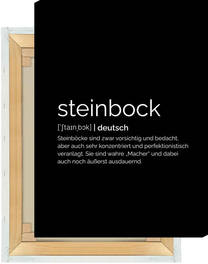 MOTIVISSO Leinwandbild Sternzeichen Steinbock - Definition