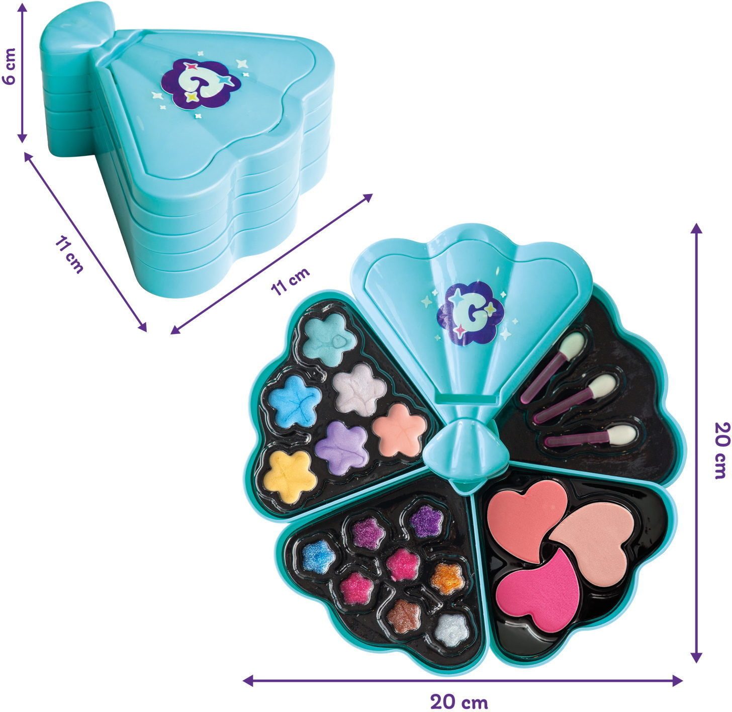 Smoby Kosmetikkoffer Spielzeug Rollenspiel Glam Kinderkosmetik Make-Up-Palett 7600320417