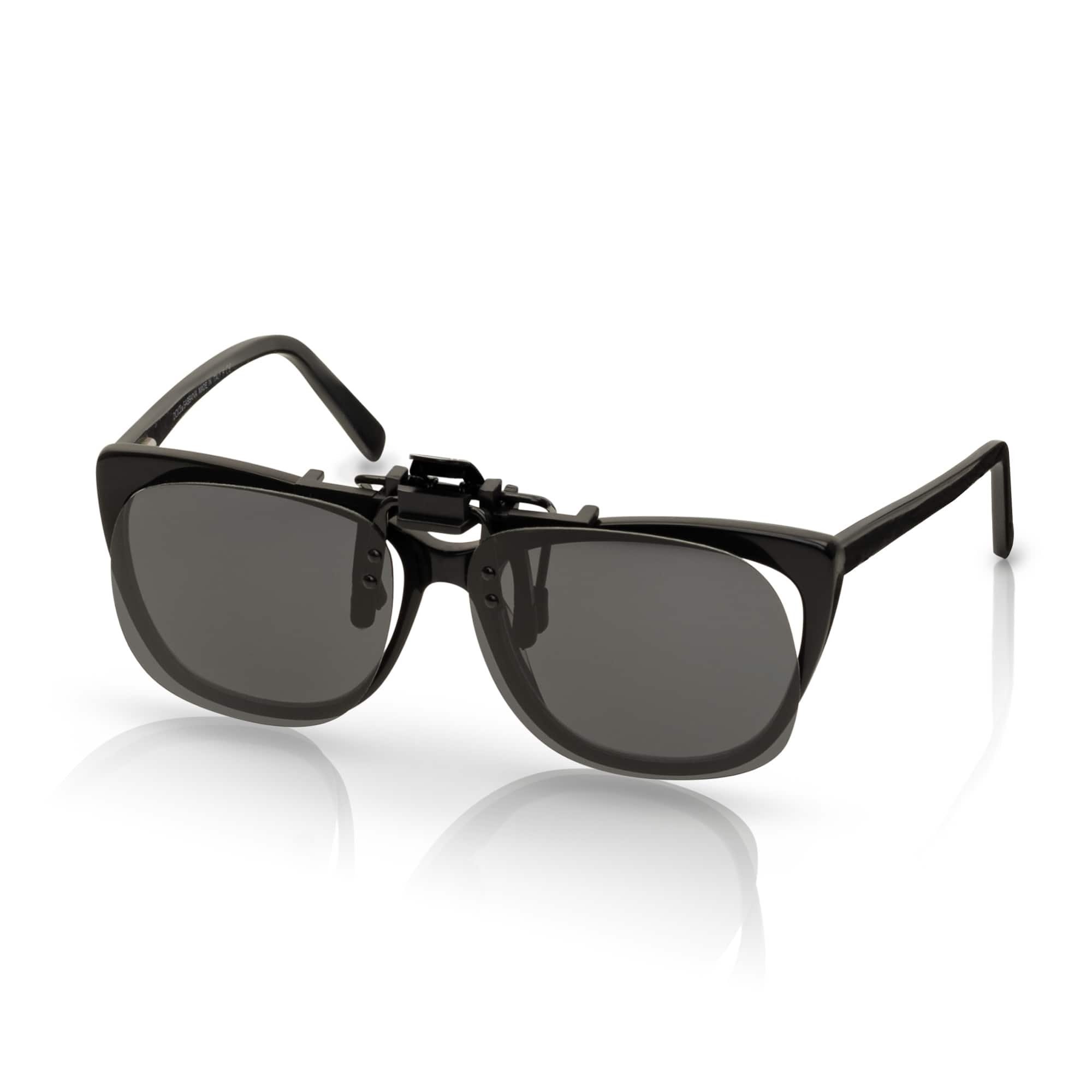 mit Eyewear (1-St) Linsen Polarisierter Aufsatz Retrosonnenbrille On Brillen Schwarz Clip BEZLIT polarisierten