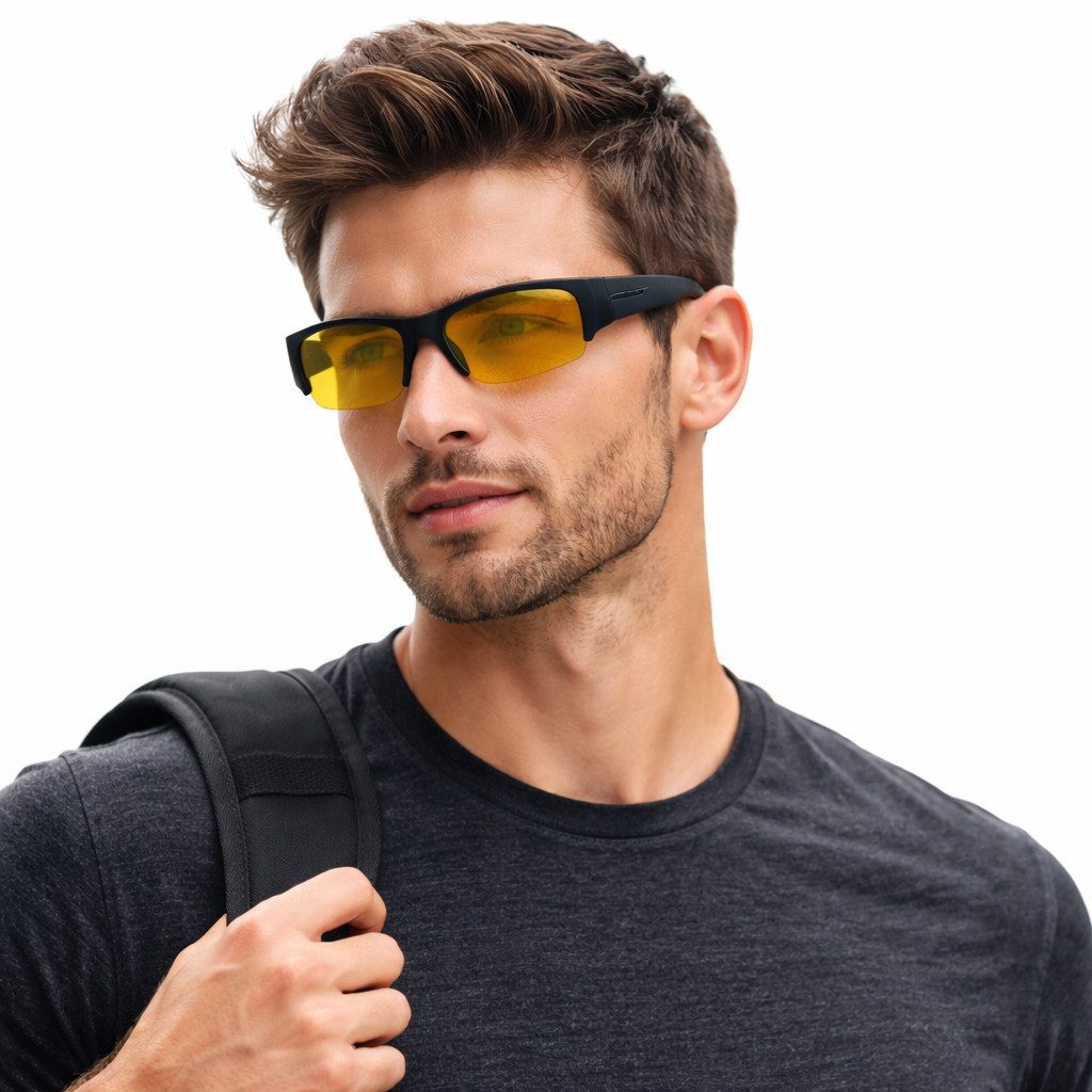 DanCarol Sonnenbrille DC-POL-2065-NACHT-UND Tag- Überbrille -Für Schmales Gesicht
