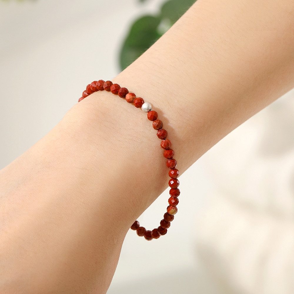 Kim Johanson Armband Naturstein Perlenarmband (1-tlg), mit 925 Sterling Silberperle
