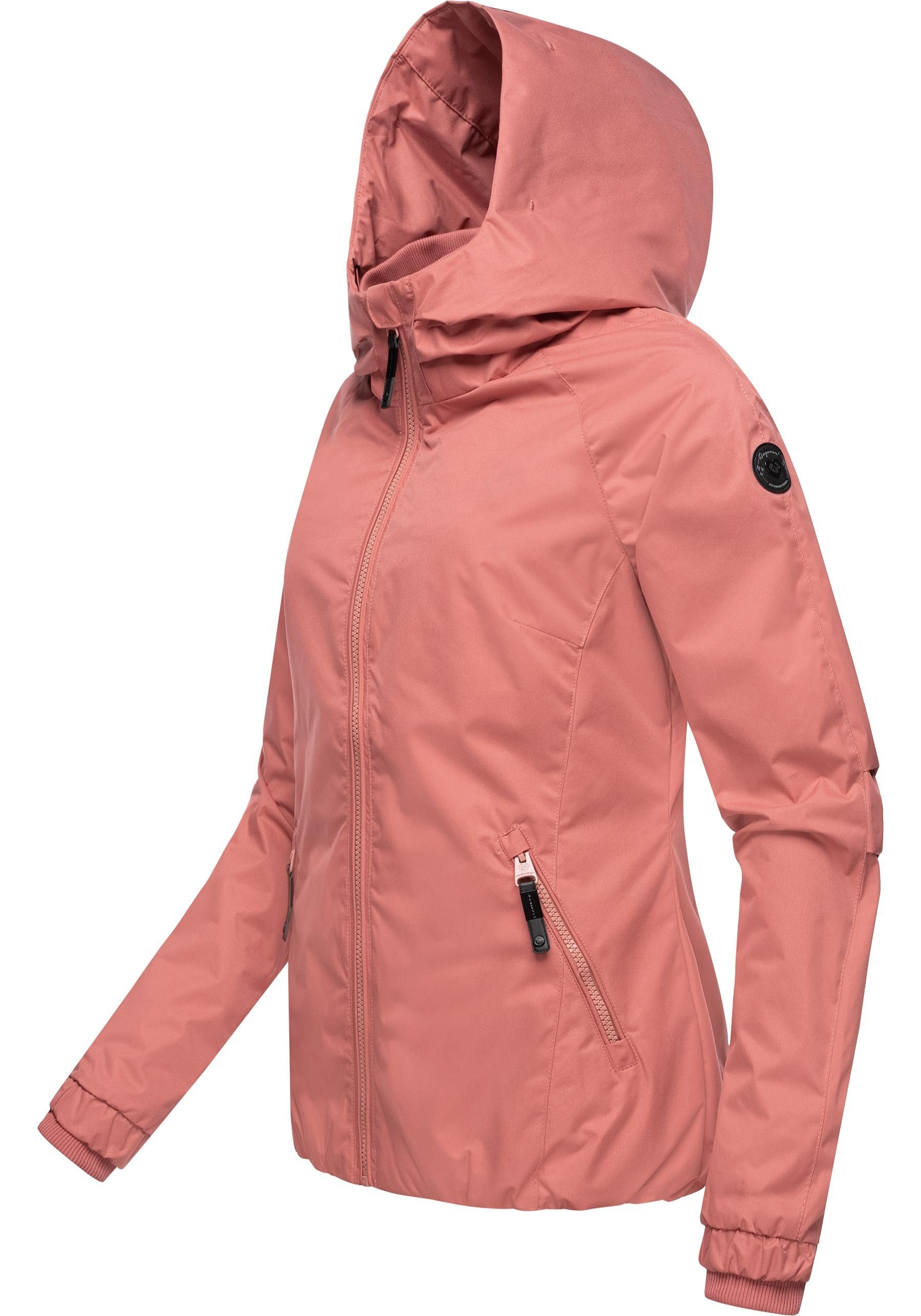 Ragwear Outdoorjacke Dizzie Wasserdichte Übergangsjacke mit großer Kapuze