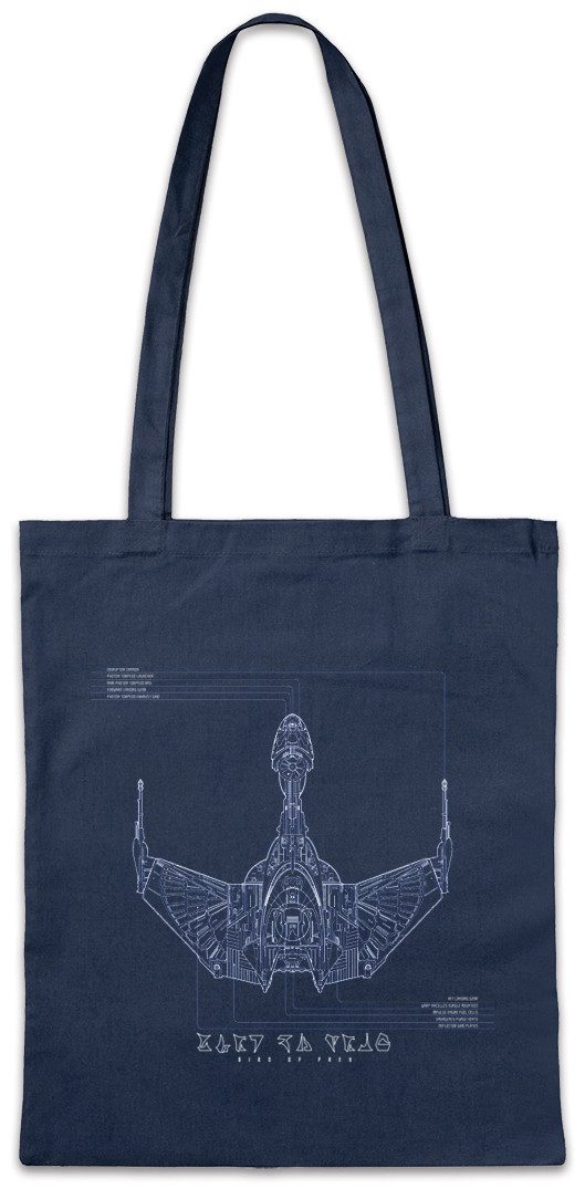 Beuteltasche Prey Bluebrint Stofftasche Raumschiff Star Spaceship Sci-Fi Bauplan