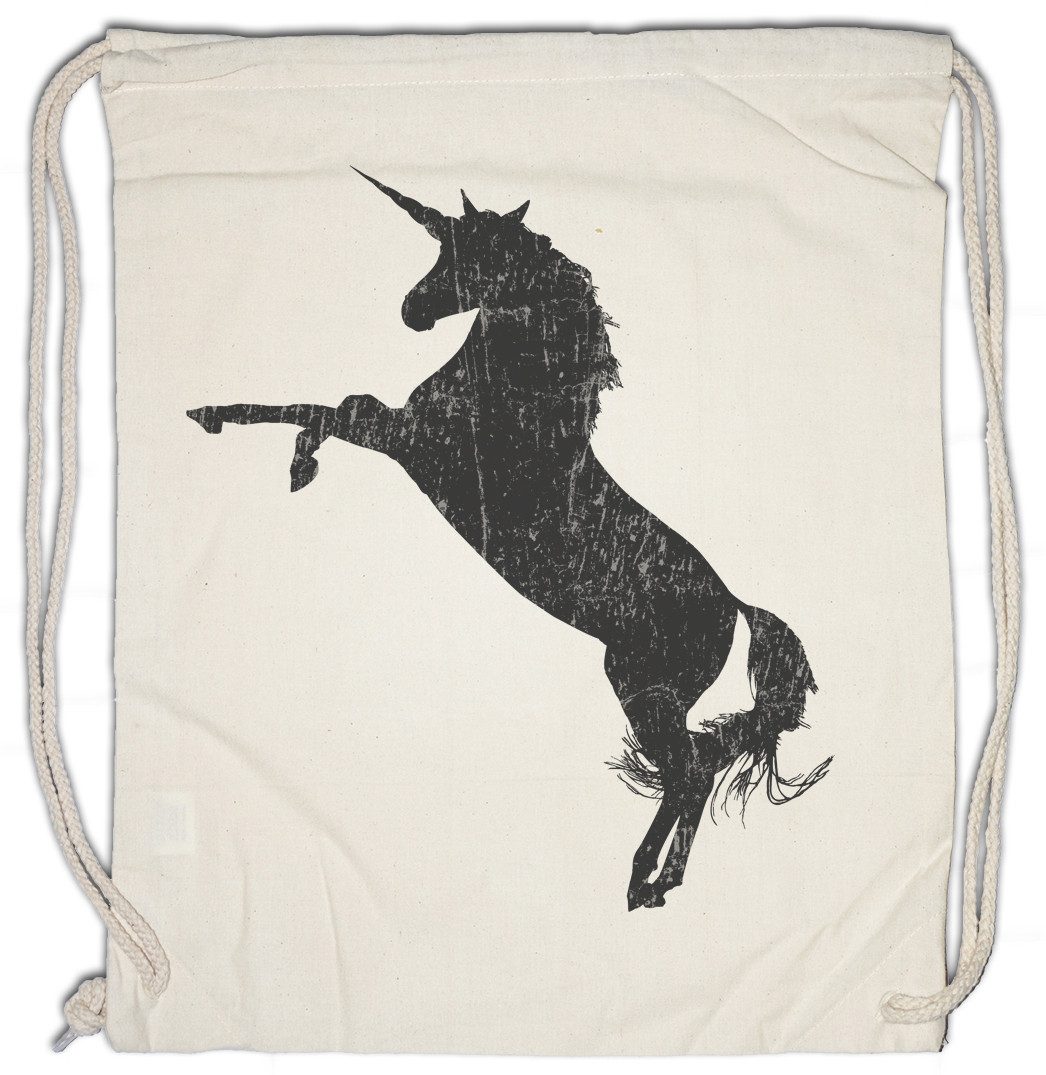 Turnbeutel Unicorn Silhouette Turnbeutel Einhorn Einhörner Toon Cartoon Comic