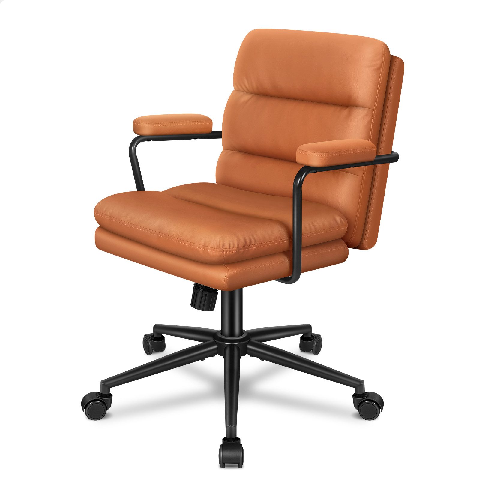 ALFORDSON Bürostuhl ergonomisch mit Lendenstütze, Chenille-Gewebe, Computerstuhl (1 St), Roll-Schwenk-Exekutiv-Armlehnenstuhl, Bequemer Schminkstuhl