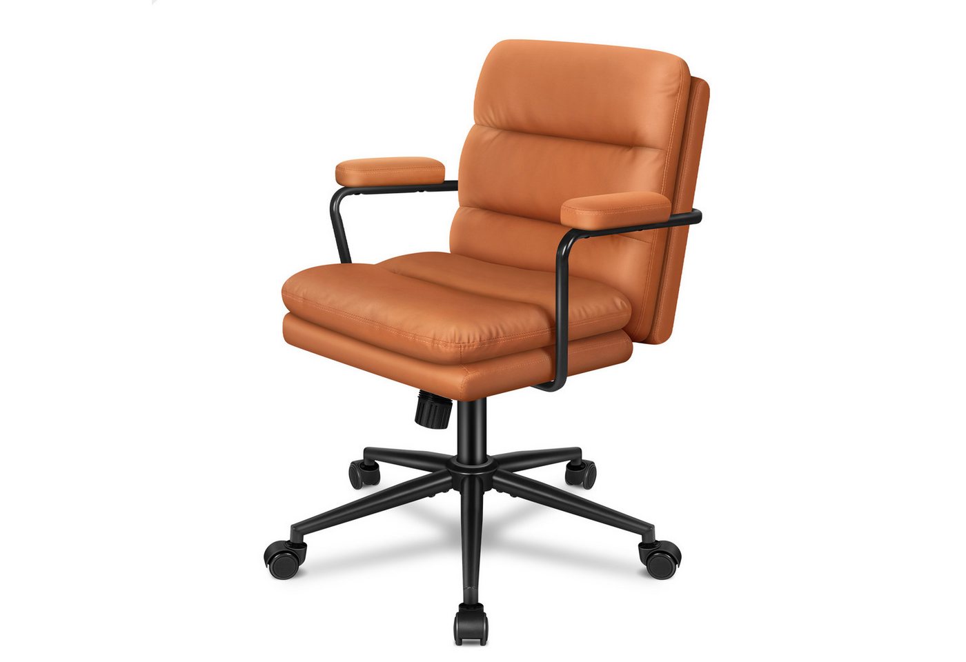 ALFORDSON Bürostuhl ergonomisch mit Lendenstütze, Chenille-Gewebe, Computerstuhl (1 St), Roll-Schwenk-Exekutiv-Armlehnenstuhl, Bequemer Schminkstuhl