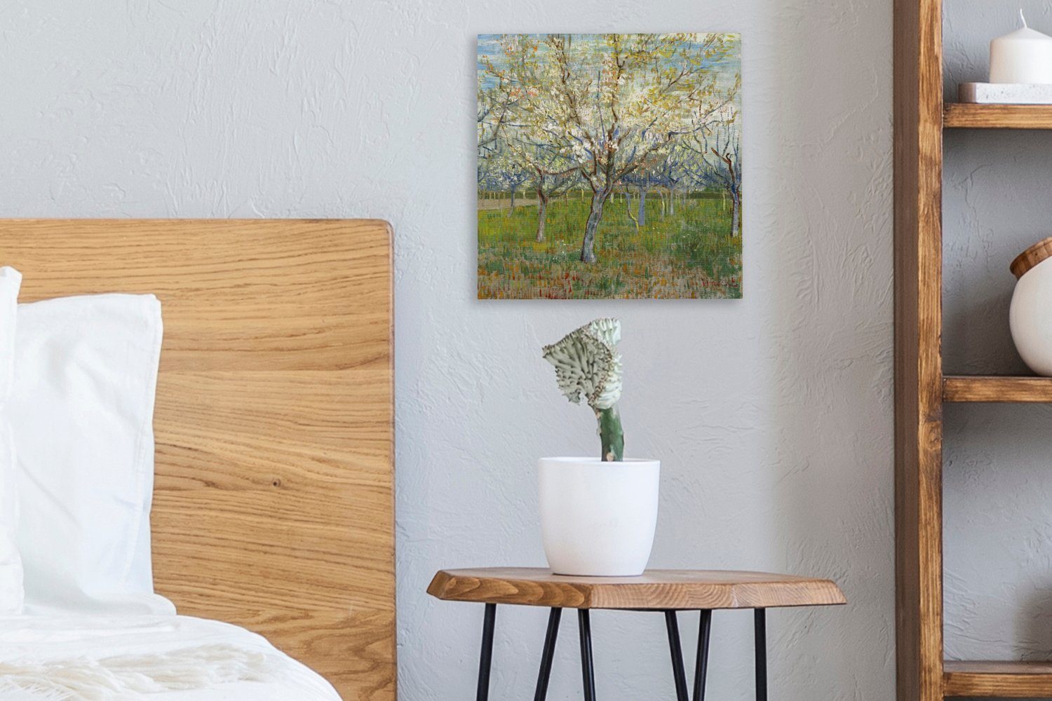 (1 Gogh, van St), Wohnzimmer Obstgarten Vincent Bilder für Leinwandbild - Der Leinwand OneMillionCanvasses® bunt Schlafzimmer rosa