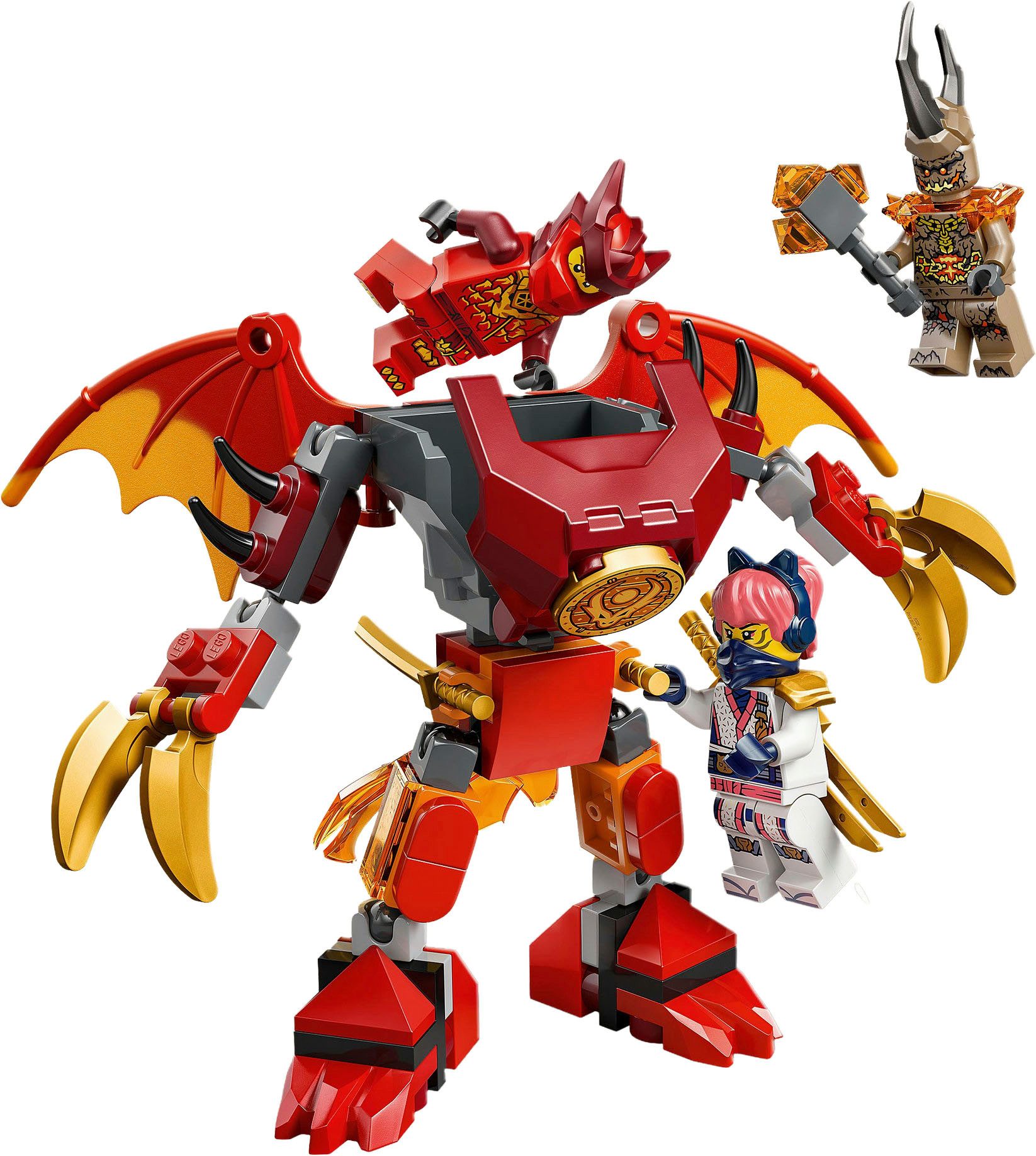LEGO® Kais Drachen-Mech Battle Set (71851), LEGO Ninjago Konstruktionsspielsteine, (85 St) – Bild 4 von 5