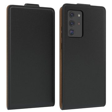 EAZY CASE Handyhülle Flipcase für Samsung Galaxy Note 20 Ultra / 5G 6,9 Zoll, Tasche Klapphülle Handytasche zum Aufklappen Etui Kunstleder Schwarz