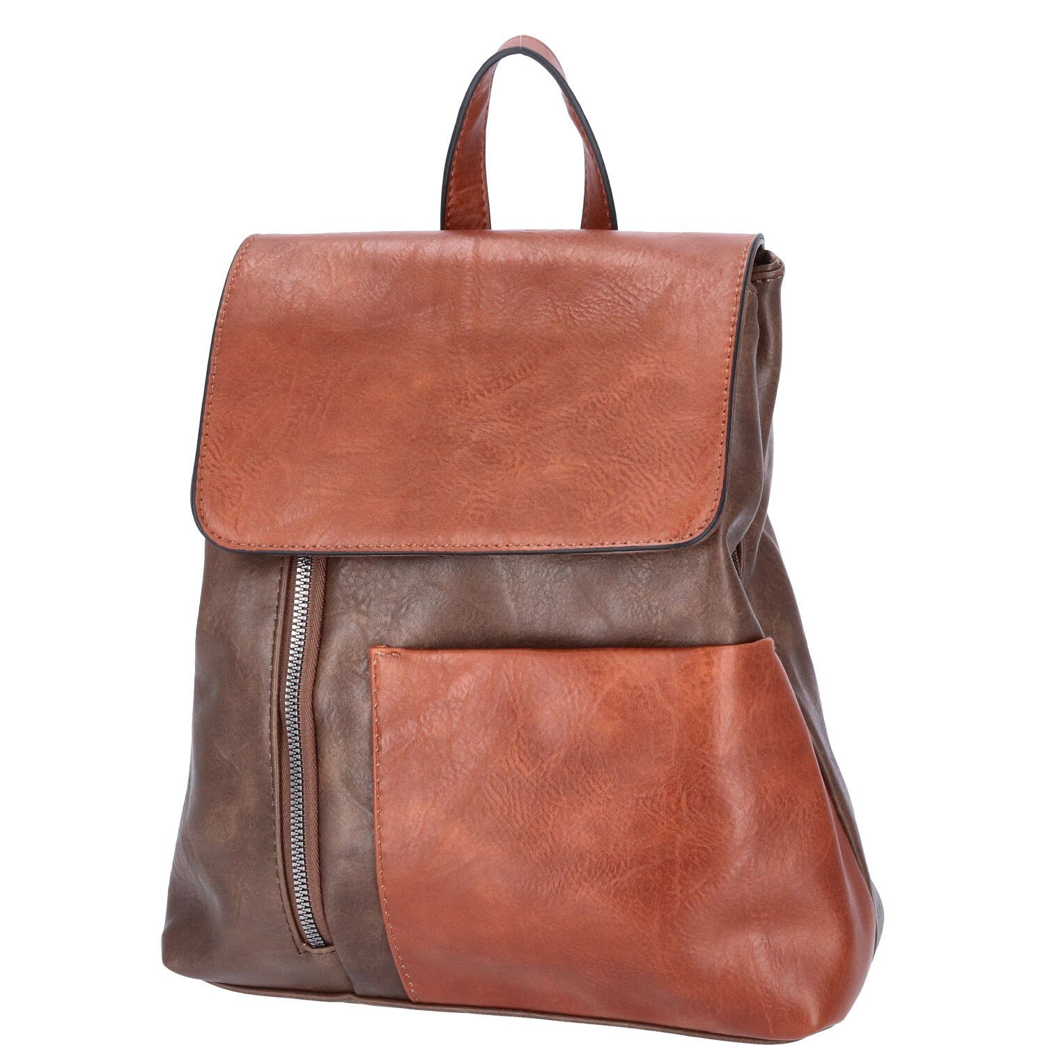 Antonio Freizeitrucksack Antonio Freizeit Rucksack Cognac (1-tlg)