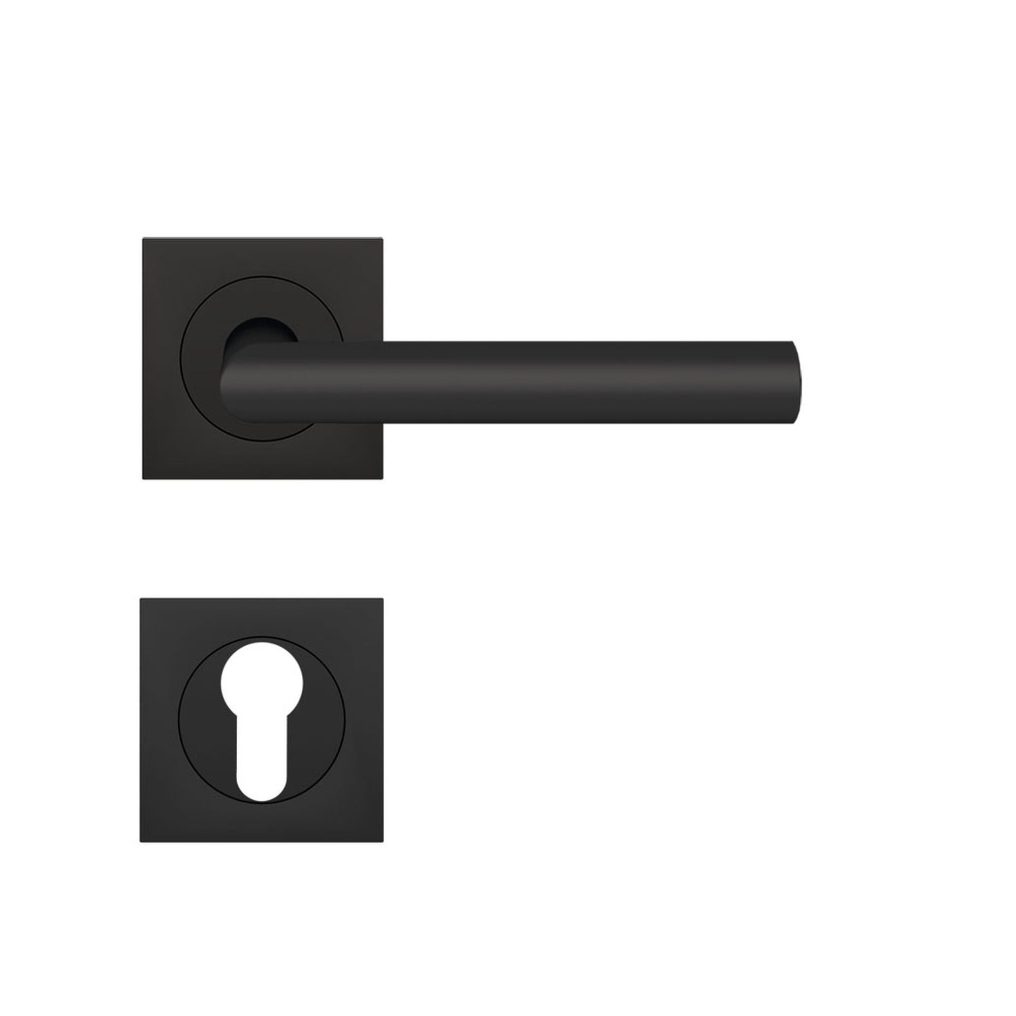 Karcher Design Türgriffpaar ER28Q Rhodos, Drücker/Drücker außen, Kosmos Schwarz