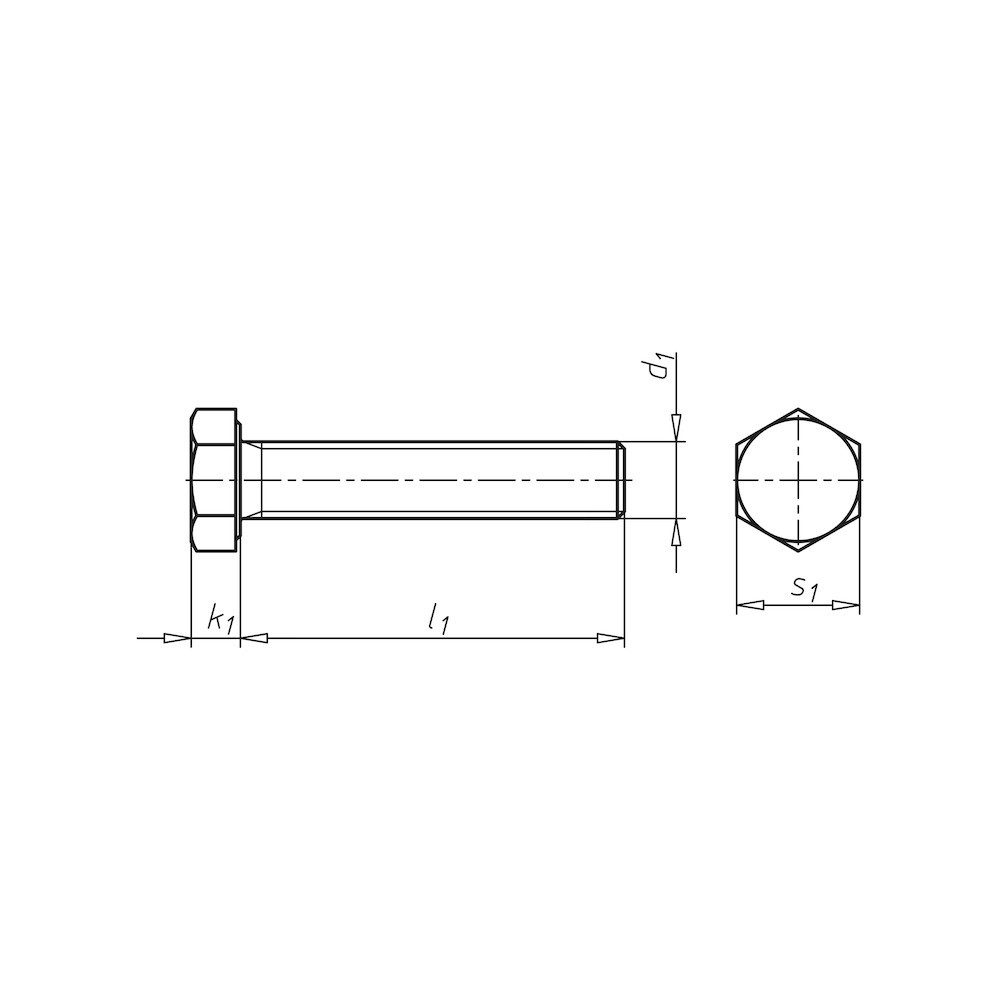Würth Sechskantschraube 20x Sechskantschraube M6 x 55 Gewinde bis Kopf SW10 ISO 4017 Stahl 8.8