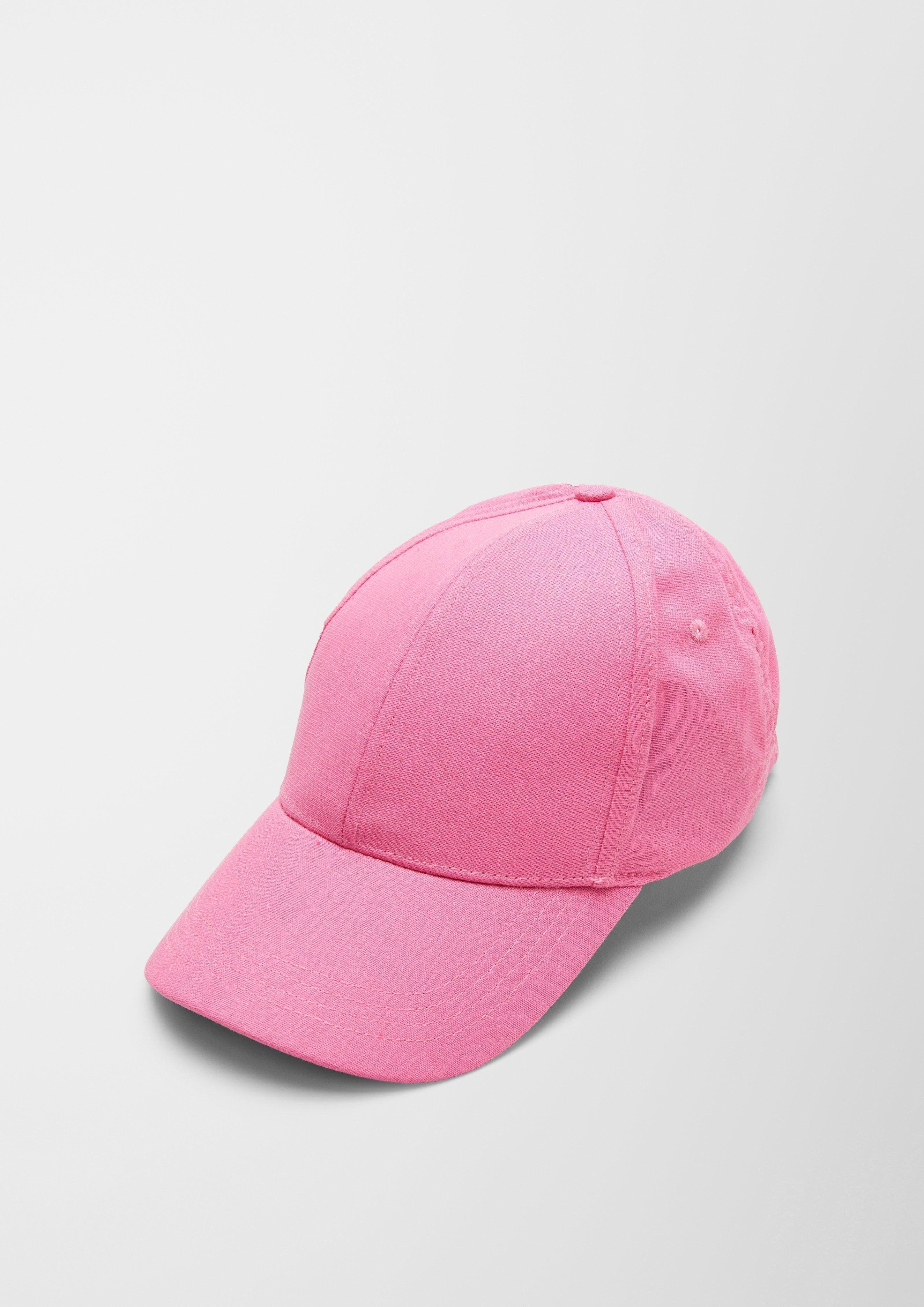 Leinenmix Schlapphut aus Kappe pink s.Oliver