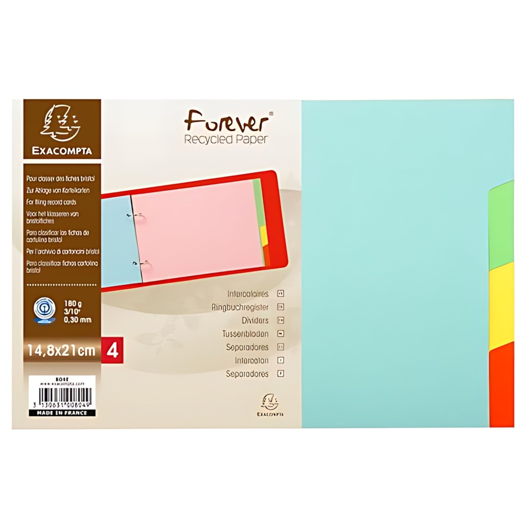 EXACOMPTA Aktenordner Exacompta Reg. A5 quer 4-tlg Manila farb Tabs