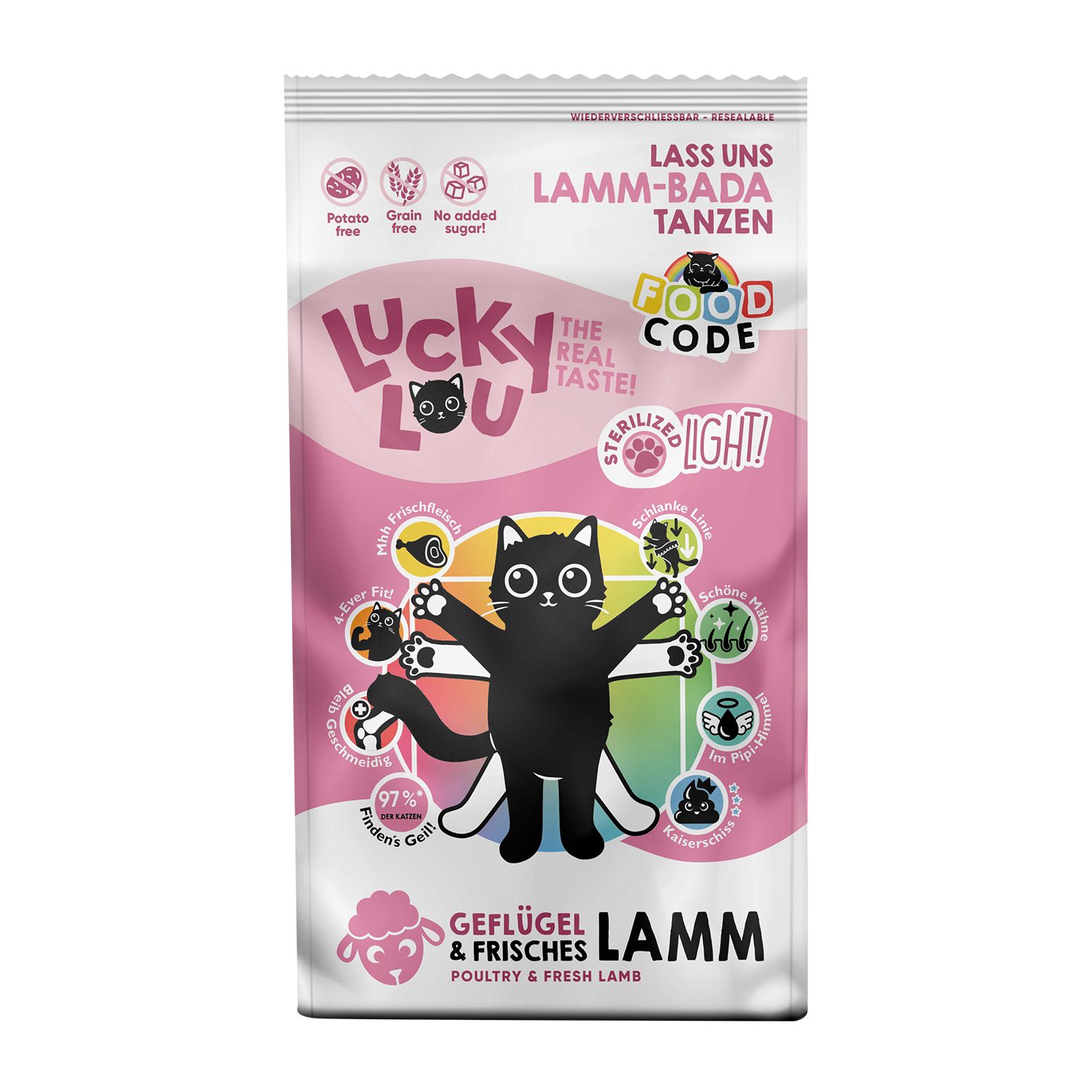 Lucky Lou Light Geflügel & Lamm, für: Katzen