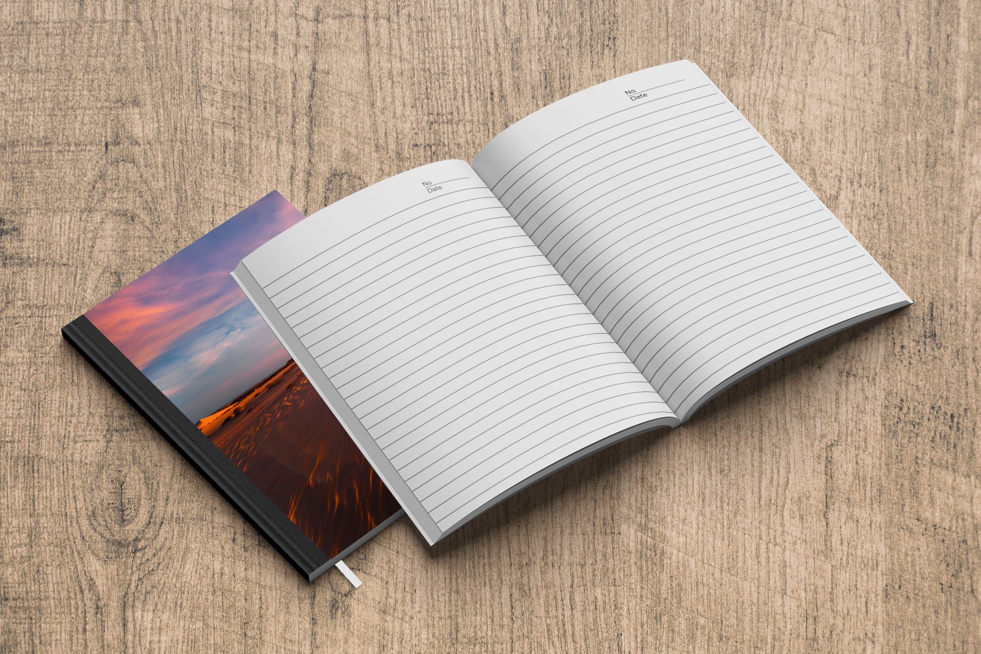 Himmel Tagebuch, - 98 Sand - Seiten, MuchoWow Landschaft Wüste, - Merkzettel, Notizbuch A5, Notizheft, Haushaltsbuch Journal,