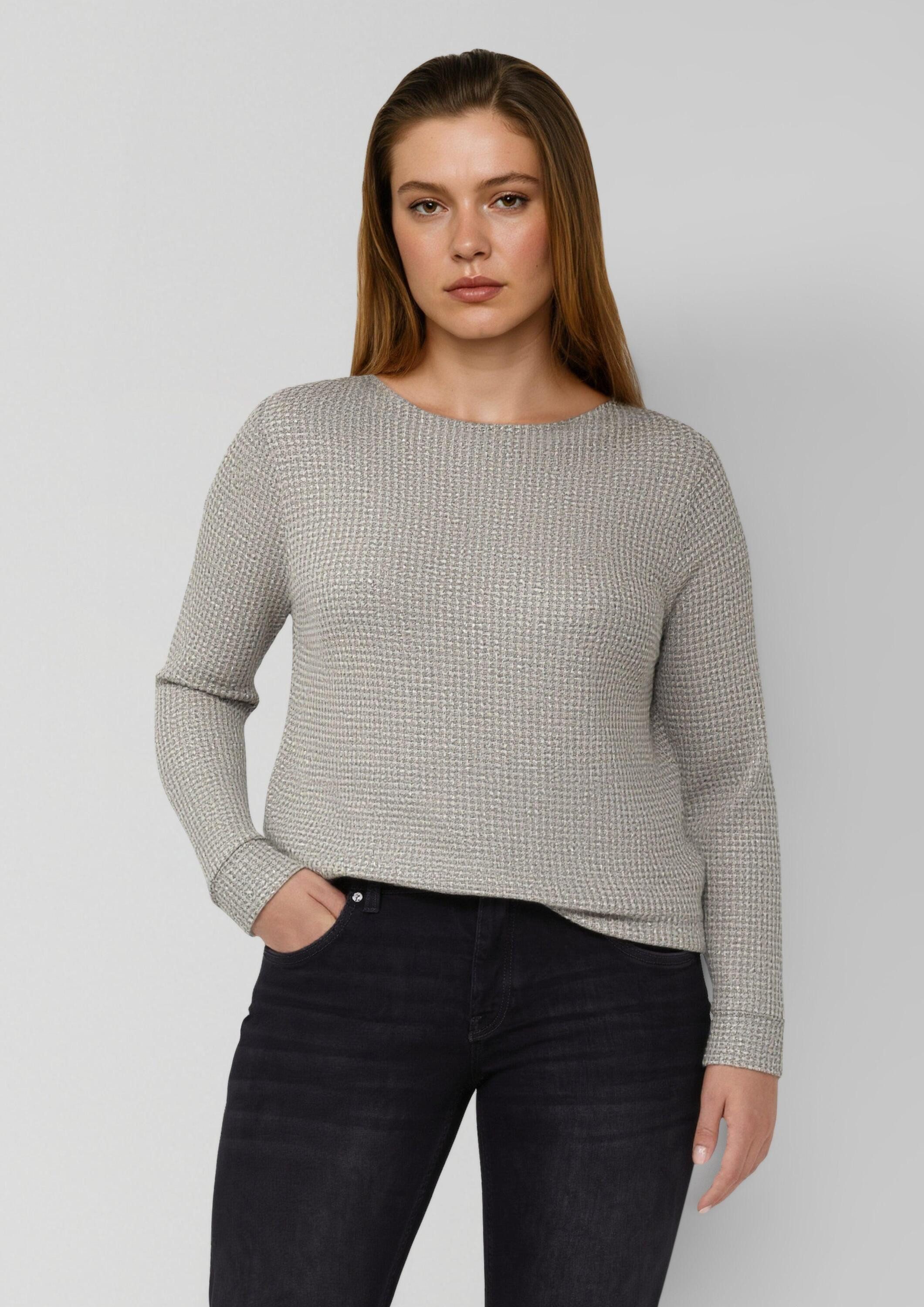 s.Oliver Langarmshirt T-Shirt Relaxed Fit Shirt mit langen Ärmeln und U-Bootausschnitt