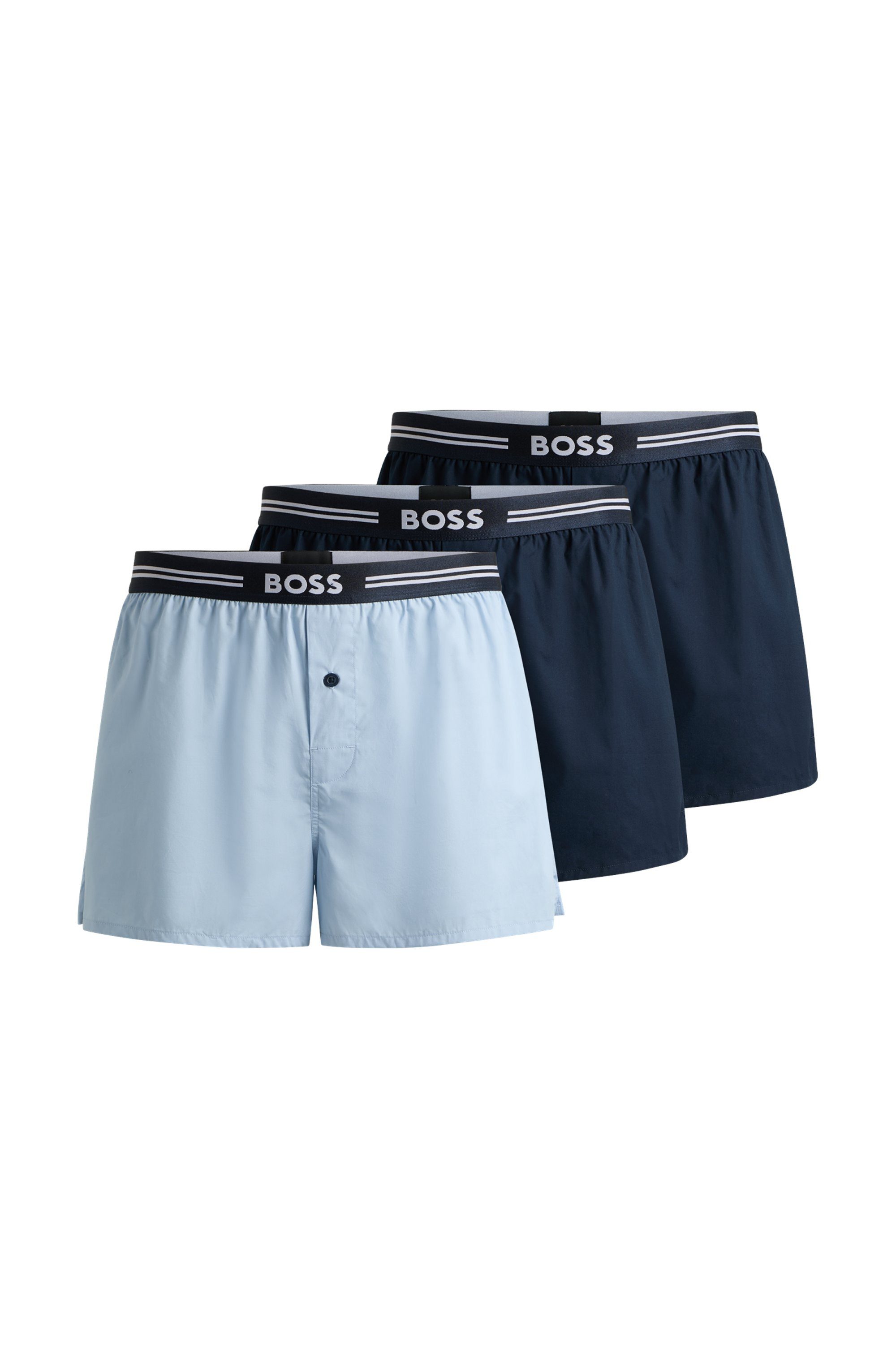 BOSS Boxershorts 3P Woven Boxer (Packung, 3-St., 3er Pack) mit Eingriff mit günstig online kaufen