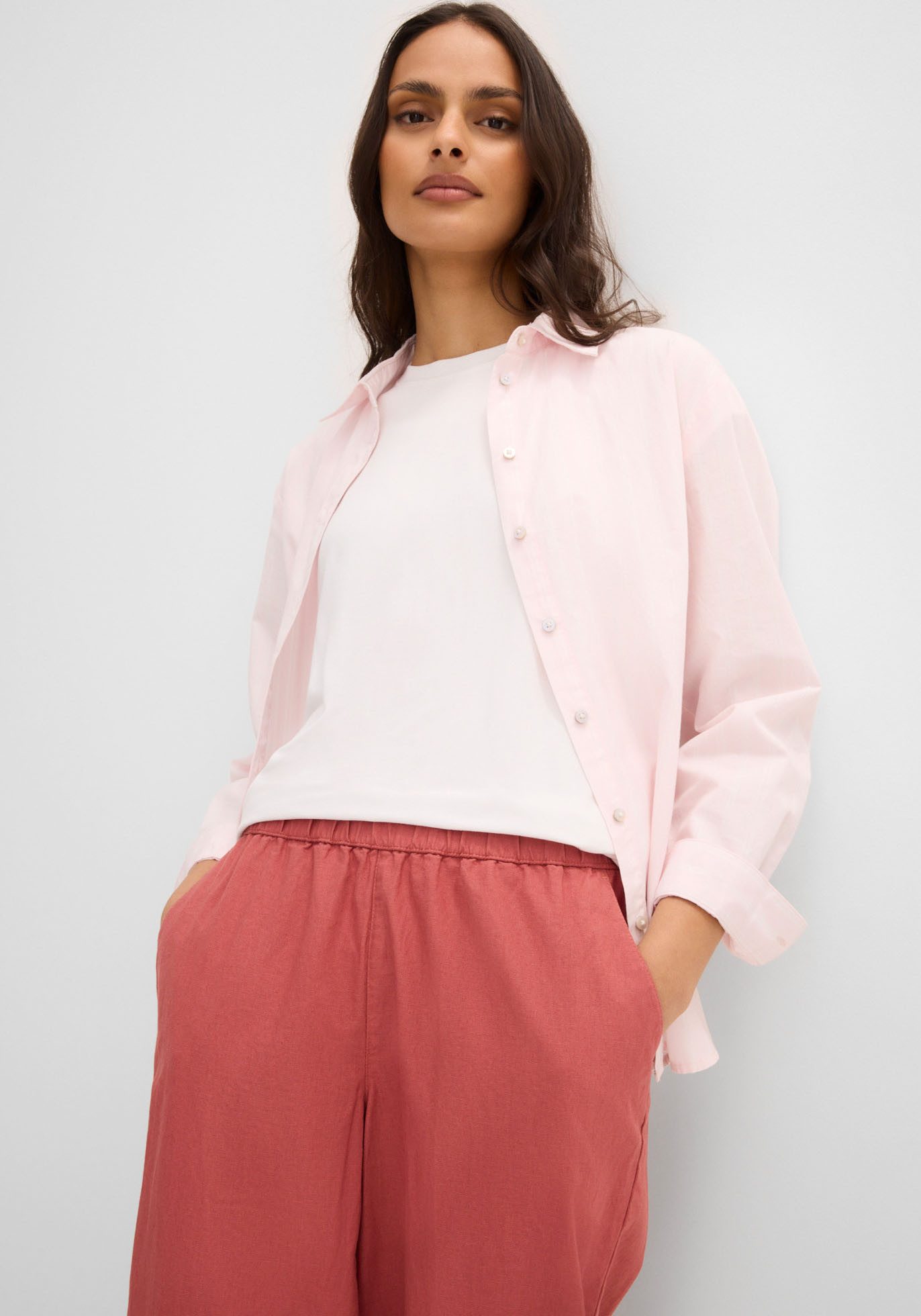 bonprix 3/4-Hose aus Leinen-Mix, mit Seitenschlitzen, Regular Fit, casual Stil