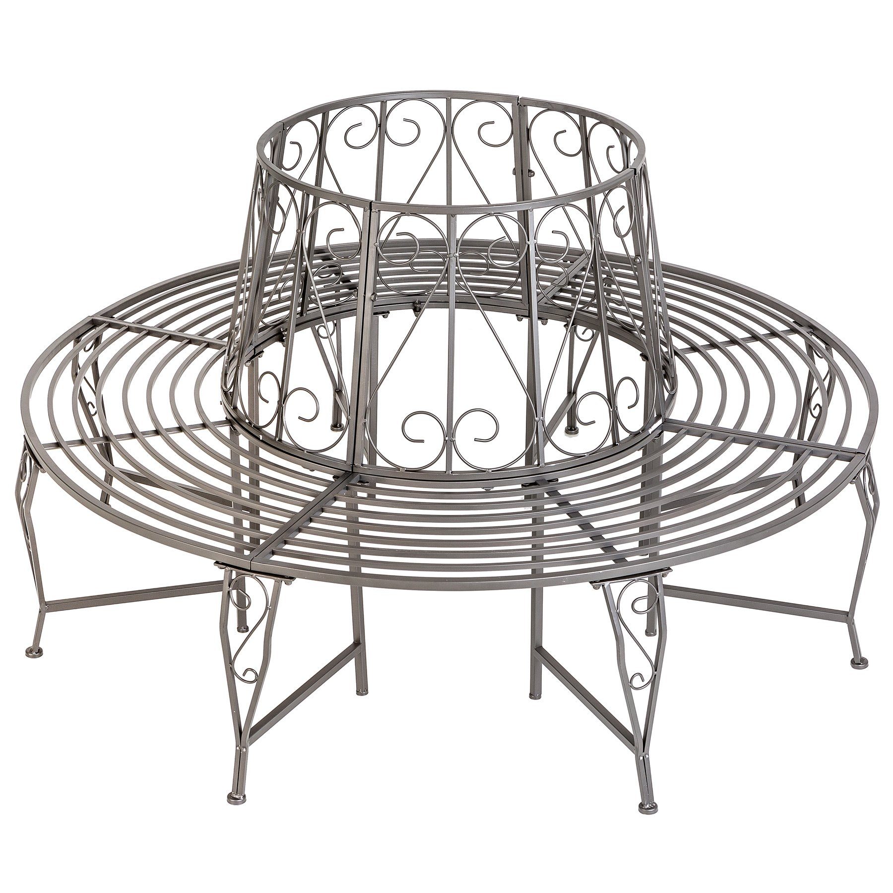 tectake Gartenbank Baumbank, im Antik-Stil, 360°, günstig online kaufen
