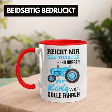 Trendation Tasse Trendation - Landwirt Spruch Geschenk Tasse Landwirtschaft Geschenke für Männer Traktor Spruch Kaffeetasse Gülle Fahren