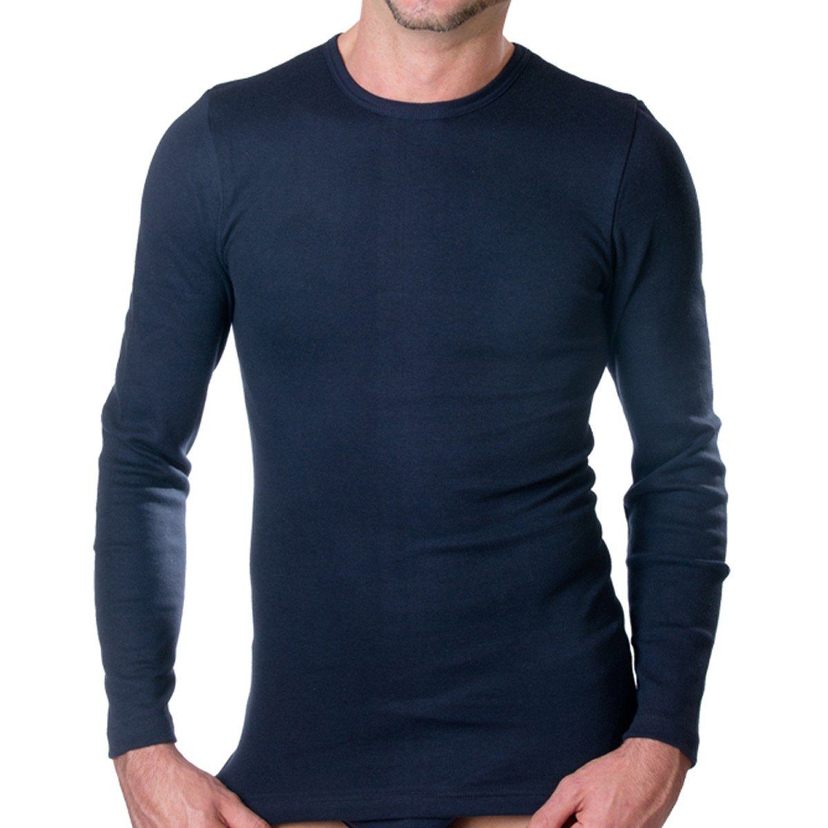 HERMKO Unterziehshirt 3640 Herren langarm Unterhemd aus 100% Bio-Baumwolle, longsleeve Shirt