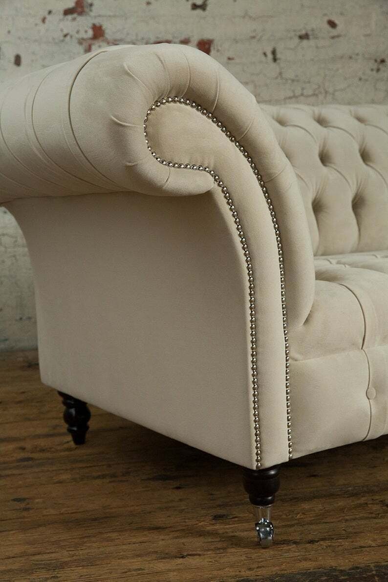 JVmoebel Sofa Chesterfield Polster Sofa Luxus Sofas Design Sitzer 2 Textil