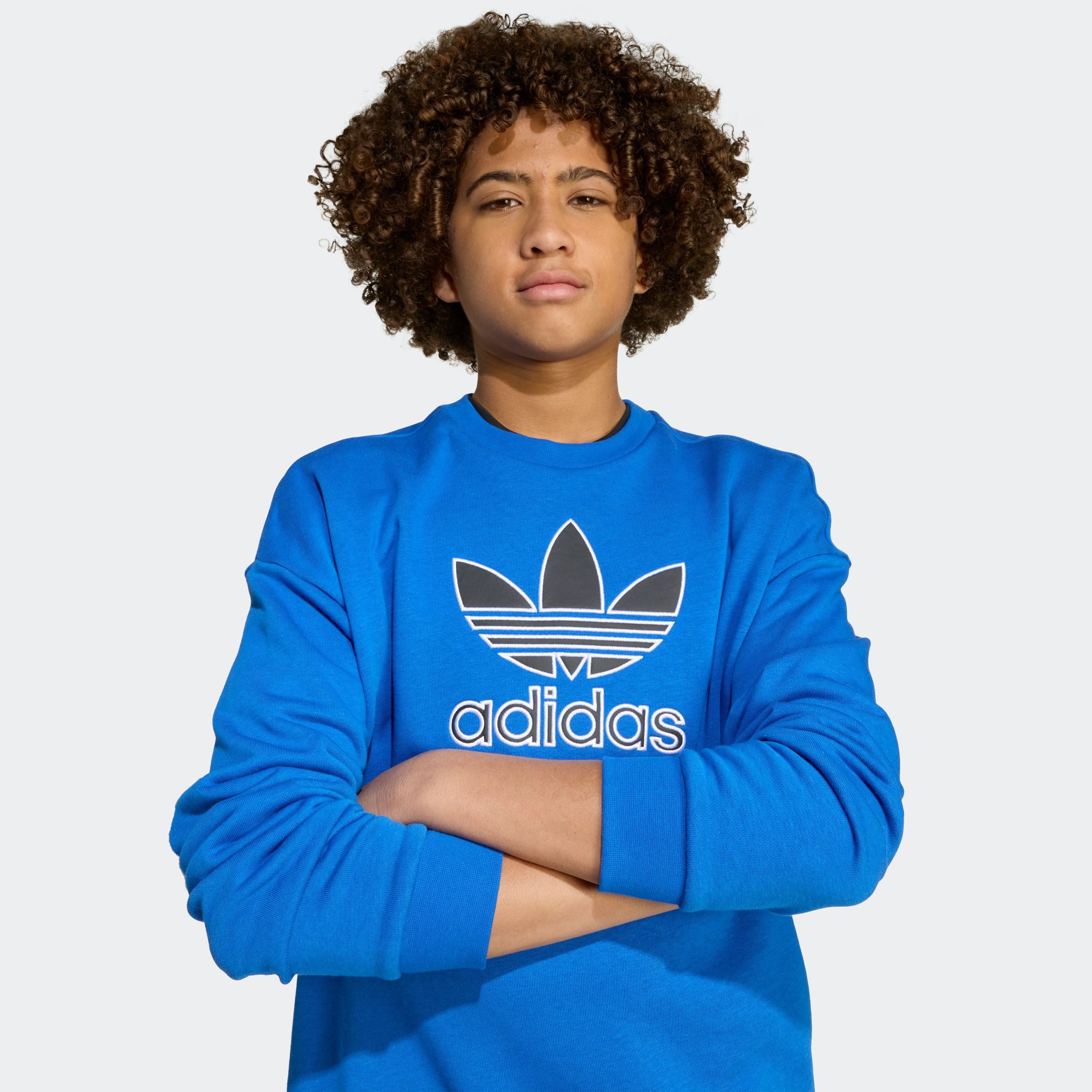 adidas Originals Sweatshirt TREFOIL KIDS sportlicher Stil, lockerer Schnitt, aus Baumwollmischung