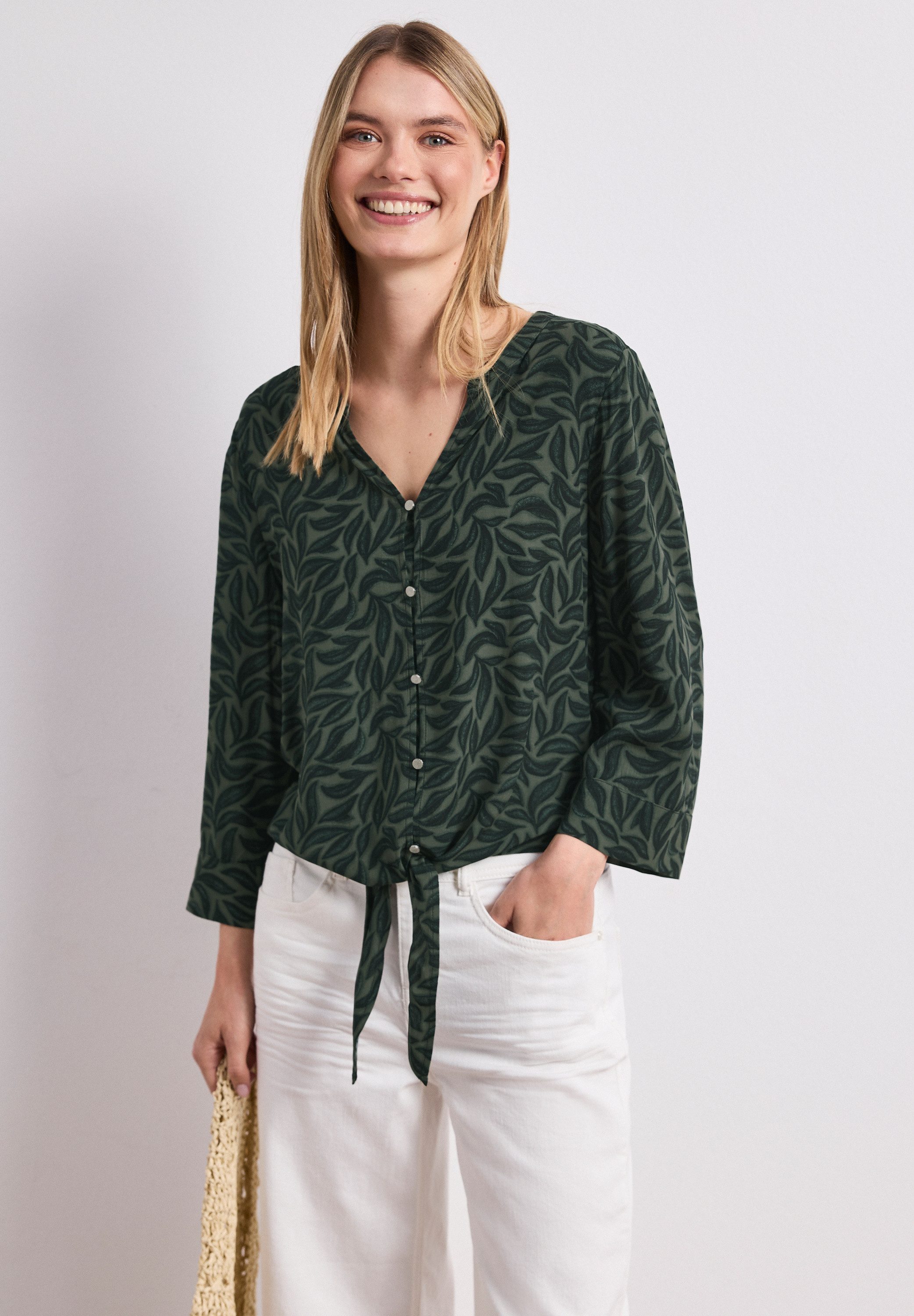STREET ONE Druckbluse 3/4-Arm Sommerbluse mit floralem Muster