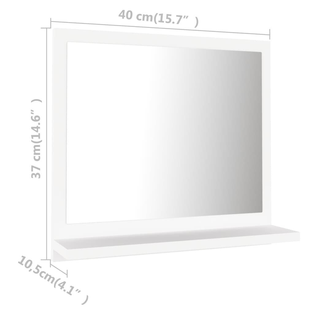 vidaXL Badezimmerspiegelschrank Badspiegel Weiß 40x10,5x37 (1-St) cm Holzwerkstoff
