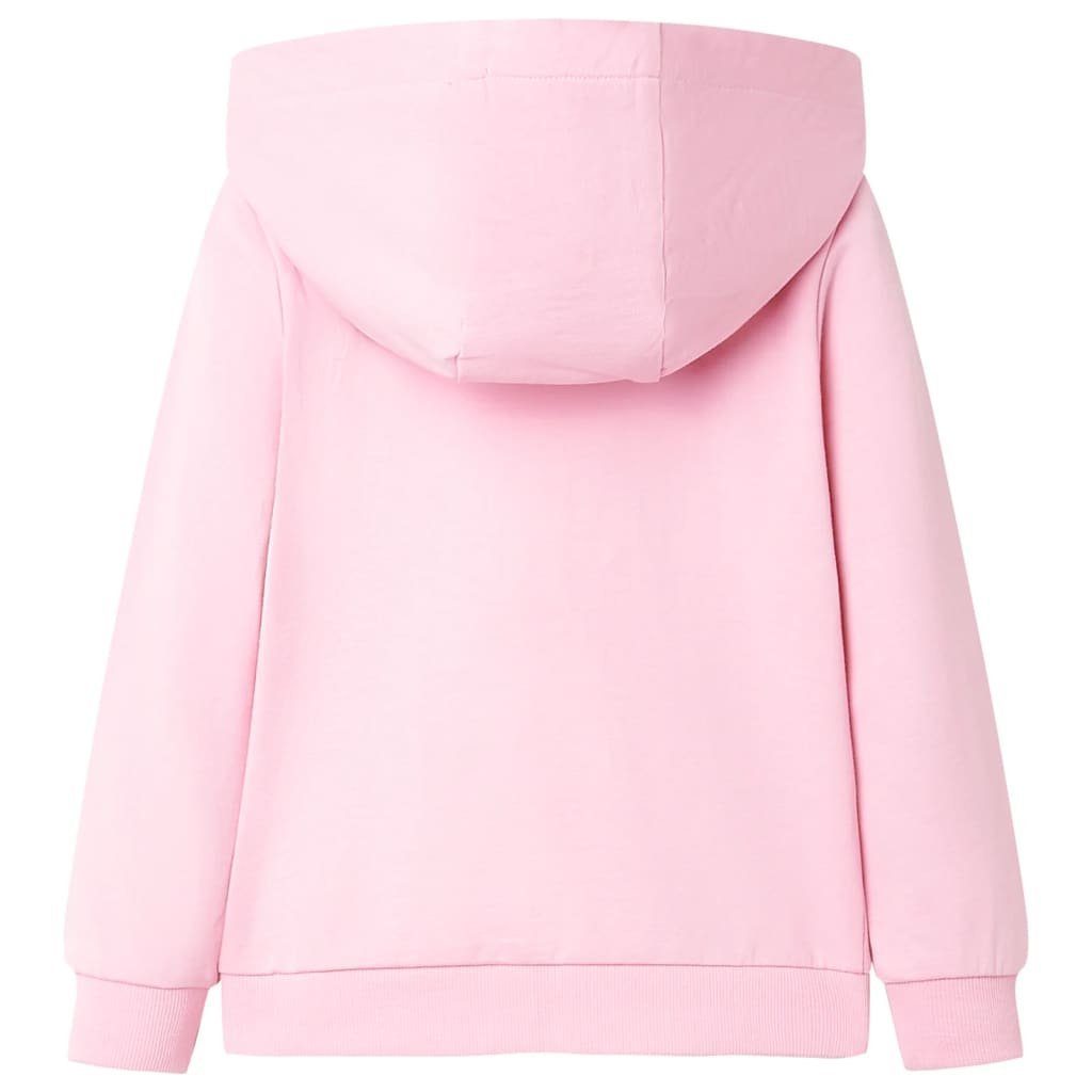 vidaXL Kapuzenpullover Kinder-Kapuzenpullover mit Reißverschluss Hellrosa 92
