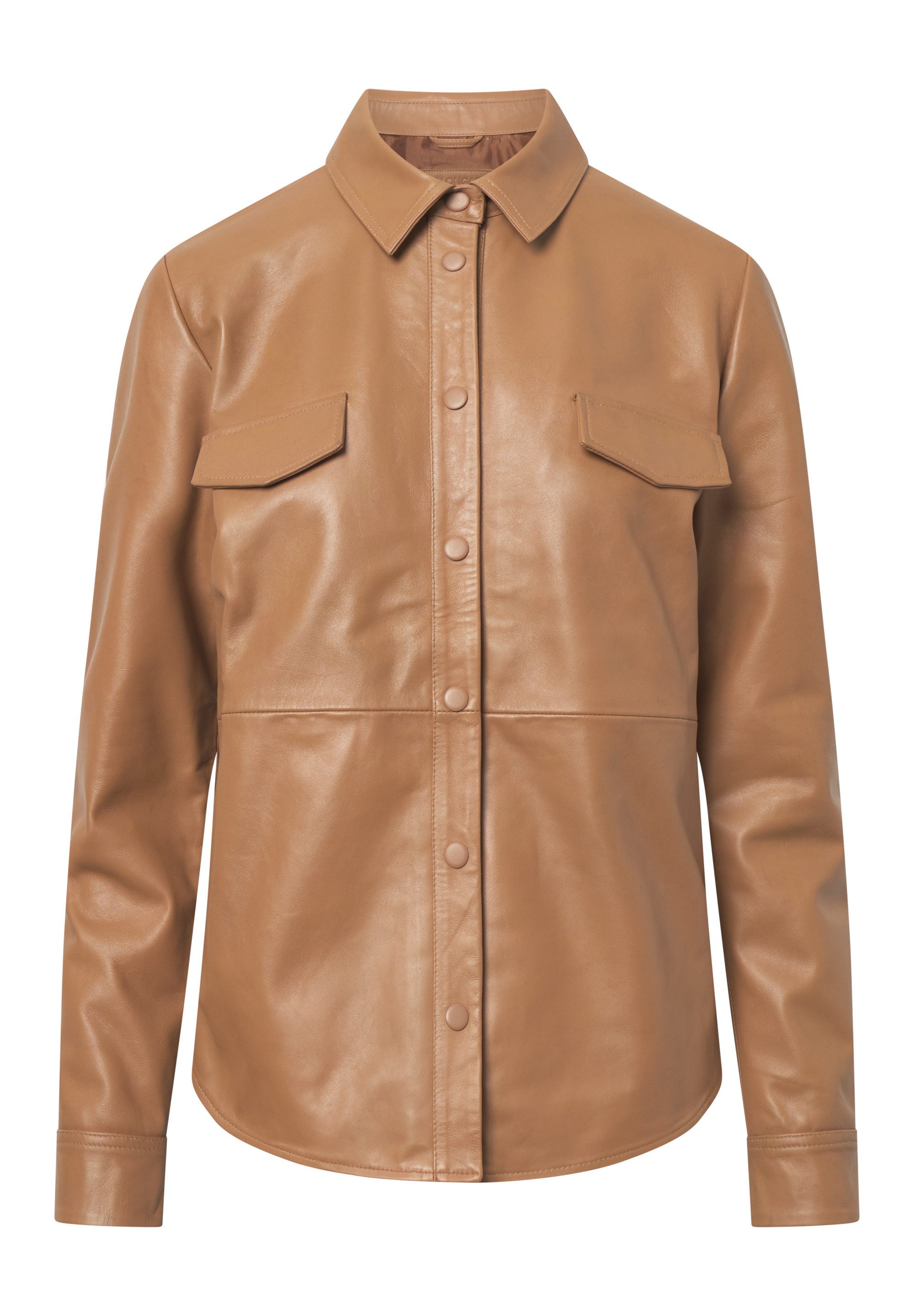 Bolongaro Trevor Businessshirt LEATHER Lederhemd, Druckknopfverschluss, Zwe günstig online kaufen