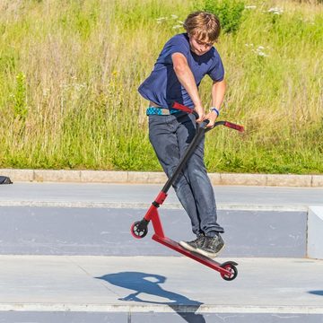 ArtSport Stuntscooter Red Smoke, Alu Core, 360°-Lenker mit TPR-Grips, stabil und leicht