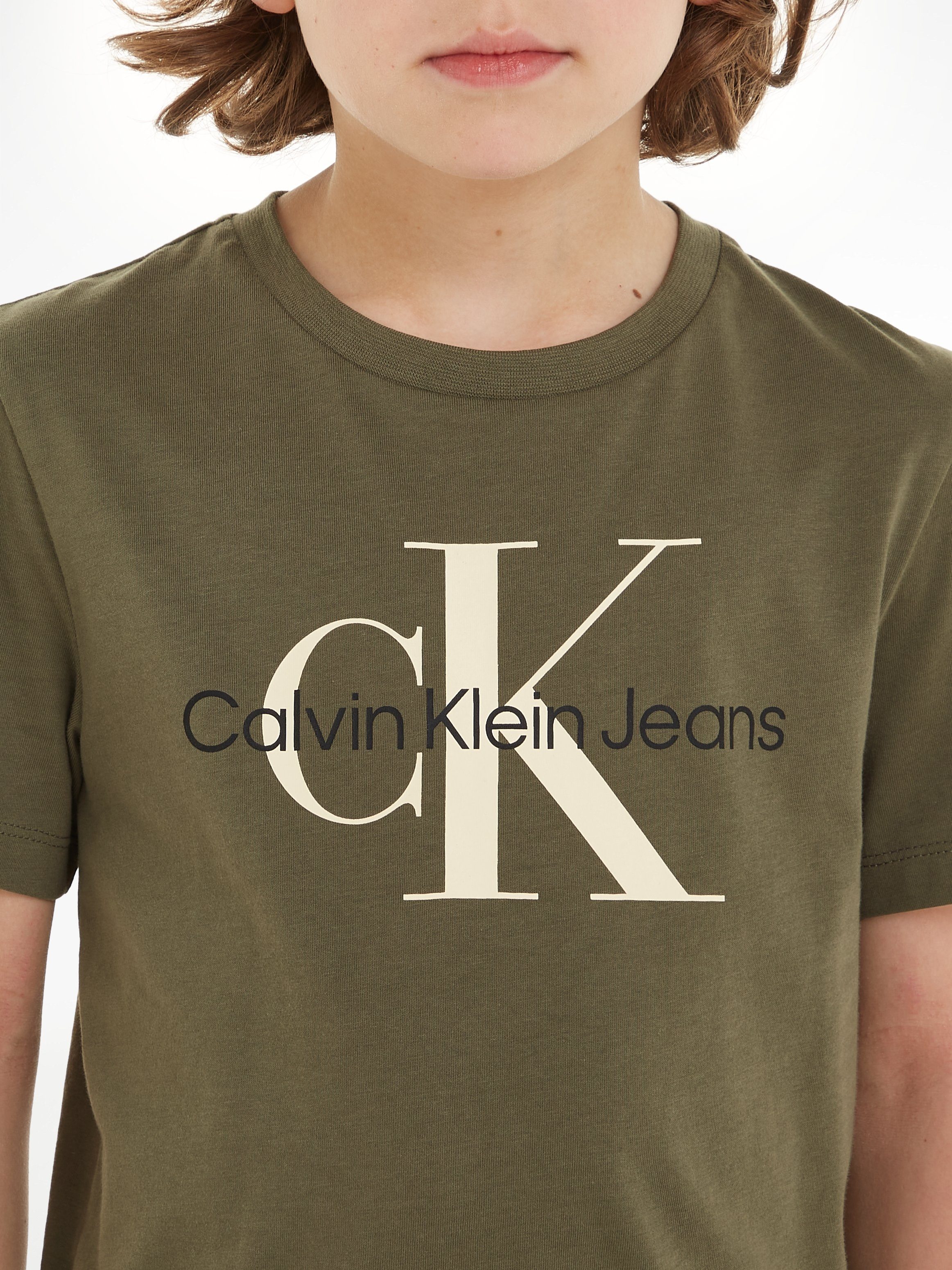 Klein MONOGRAM Olive T-SHIRT Dusty Calvin CK Jeans SS T-Shirt